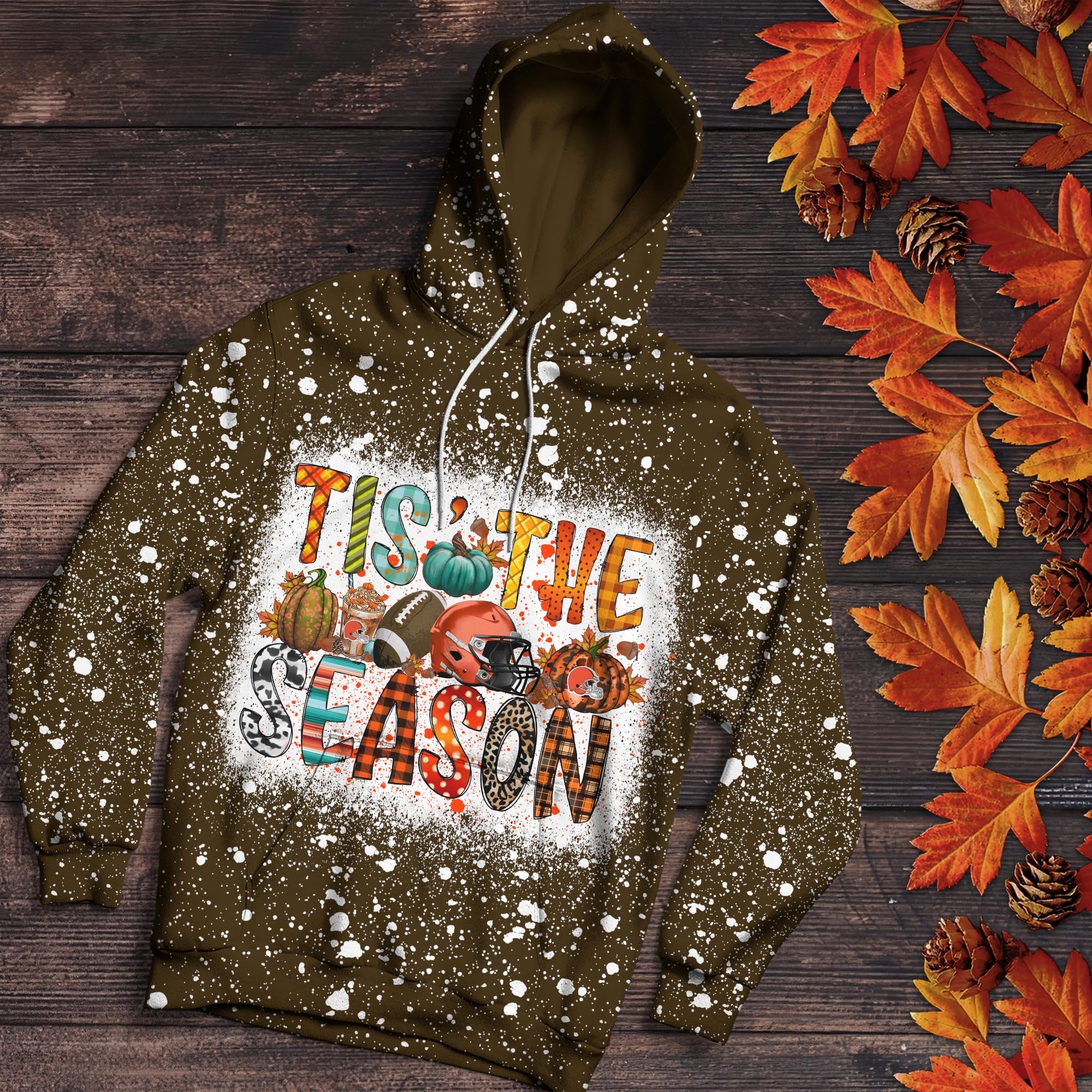 Alternative view of Cleveland Browns 3D Shirts, Tis The Season Shirts, Sport Shirts For Fan EHIVM-06182583