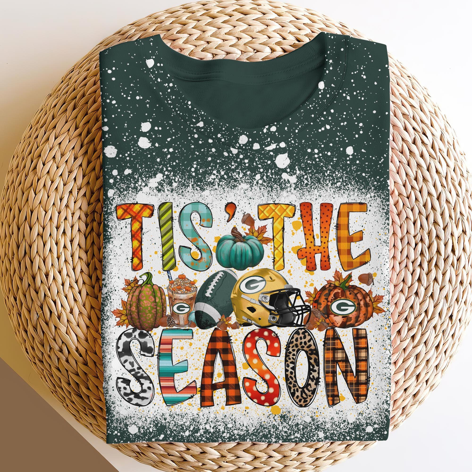 Green Bay Packers 3D Shirts, Tis The Season Shirts, Sport Shirts For Fan EHIVM-06182583