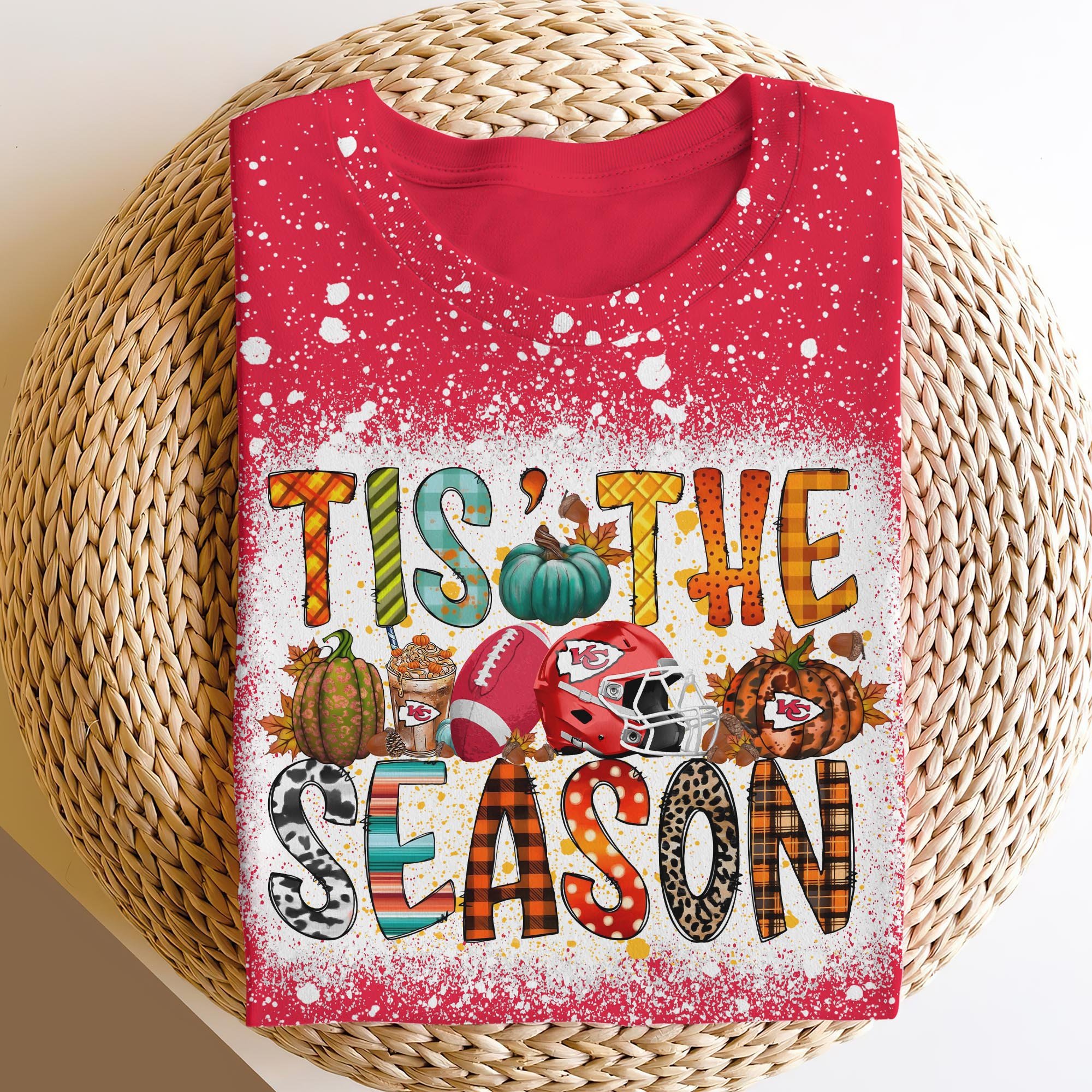 Kansas City Chiefs 3D Shirts, Tis The Season Shirts, Sport Shirts For Fan EHIVM-06182583