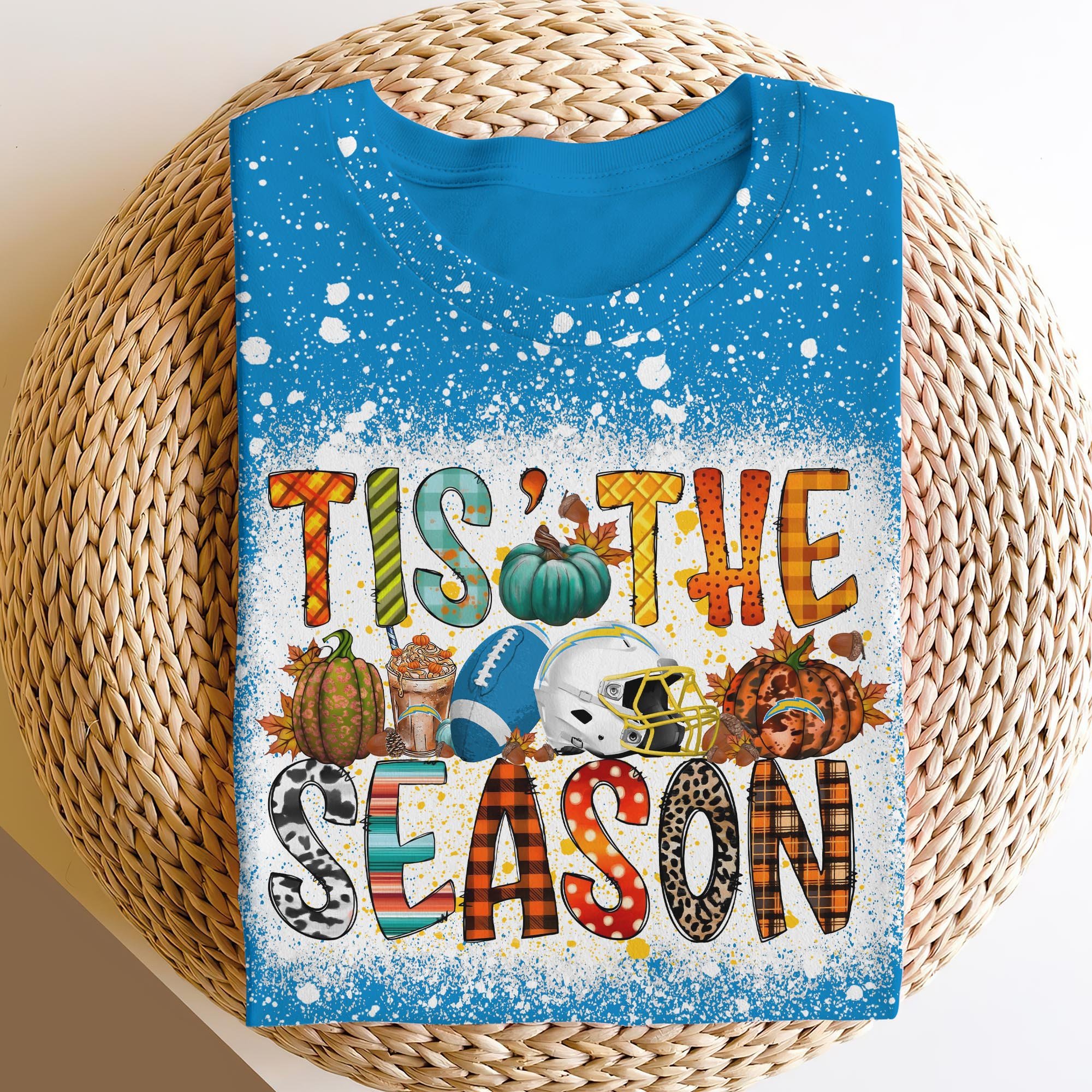 Los Angeles Chargers 3D Shirts, Tis The Season Shirts, Sport Shirts For Fan EHIVM-06182583