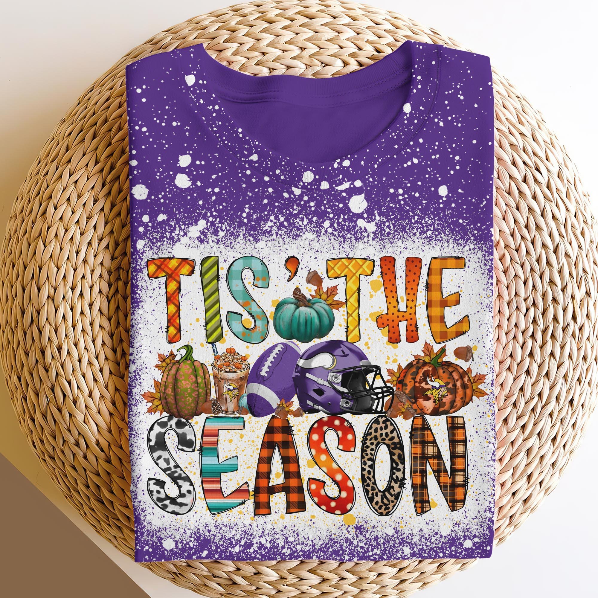 Minnesota Vikings 3D Shirts, Tis The Season Shirts, Sport Shirts For Fan EHIVM-06182583