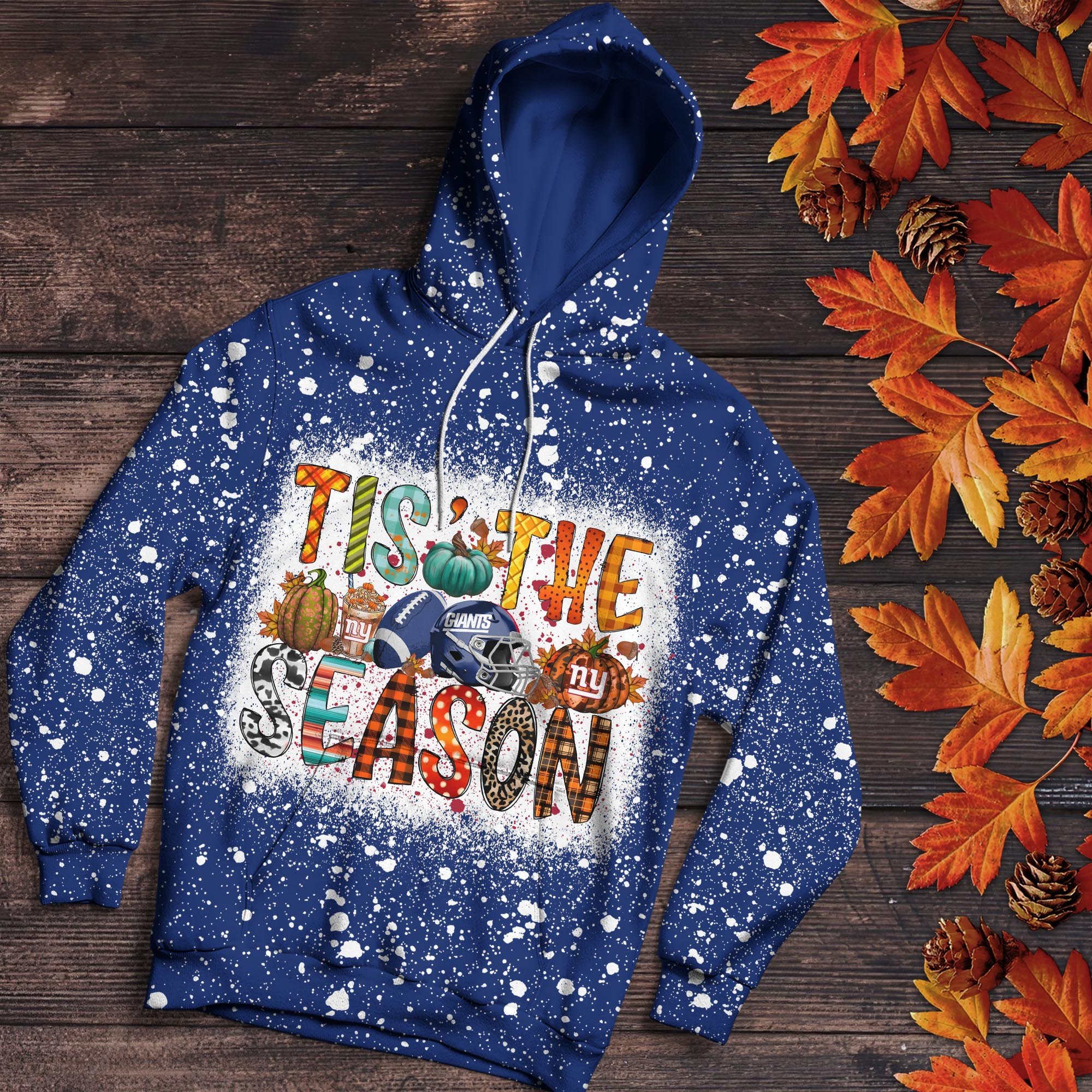 Alternative view of New York Giants 3D Shirts, Tis The Season Shirts, Sport Shirts For Fan EHIVM-06182583