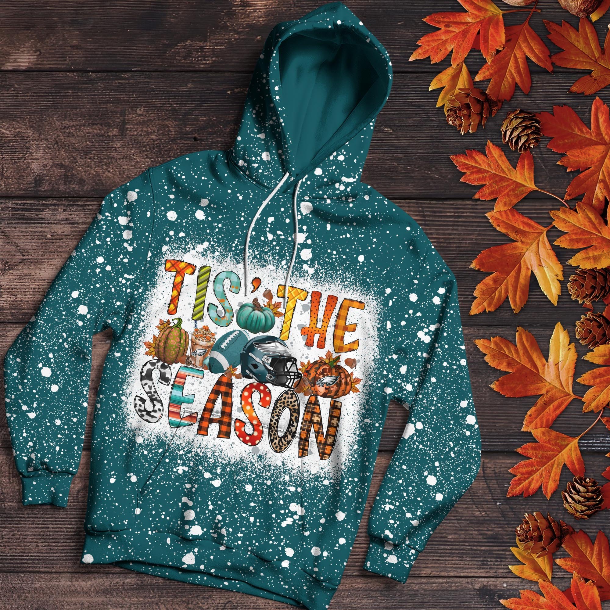 Alternative view of Philadelphia Eagles 3D Shirts, Tis The Season Shirts, Sport Shirts For Fan EHIVM-06182583