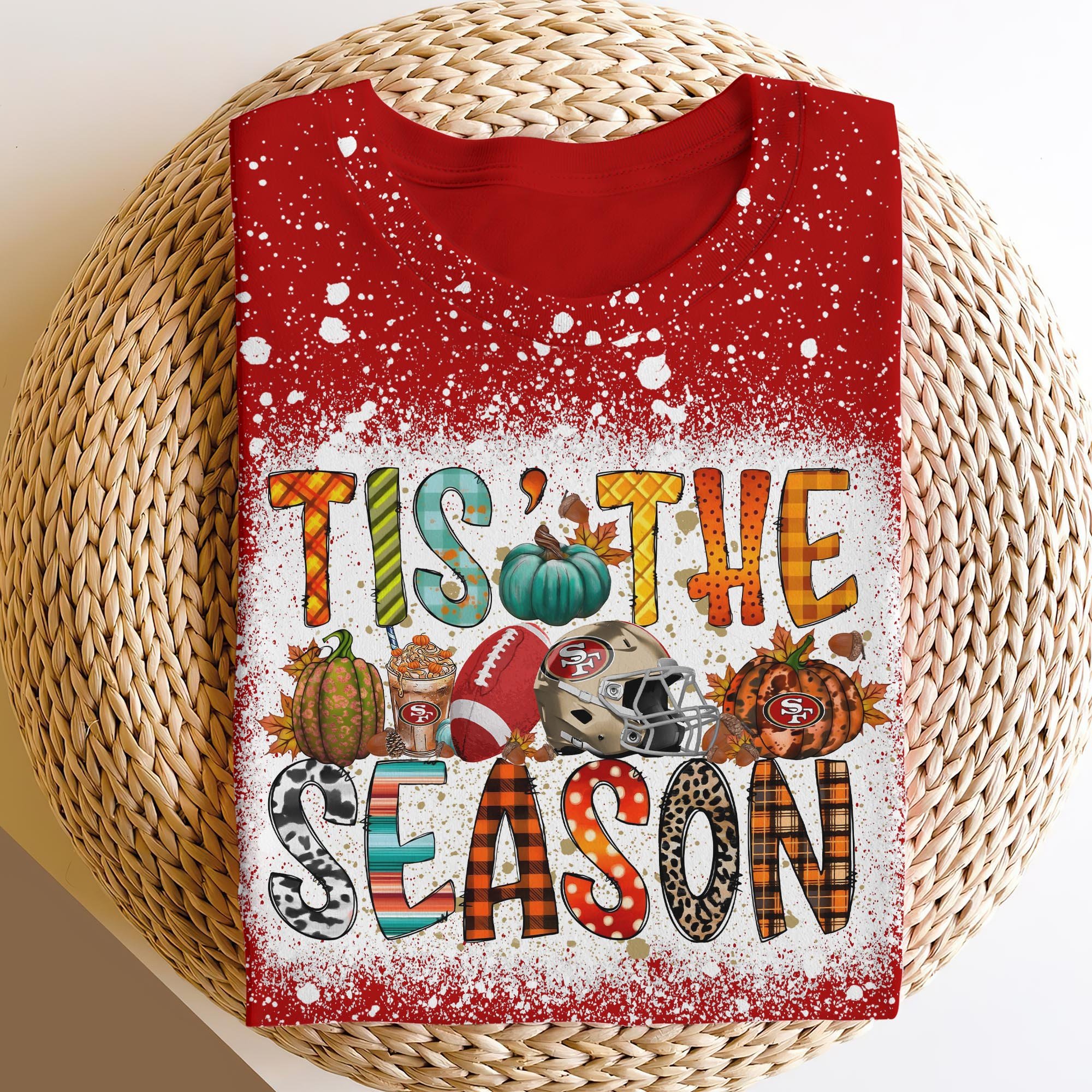 San Francisco 49ers 3D Shirts, Tis The Season Shirts, Sport Shirts For Fan EHIVM-06182583