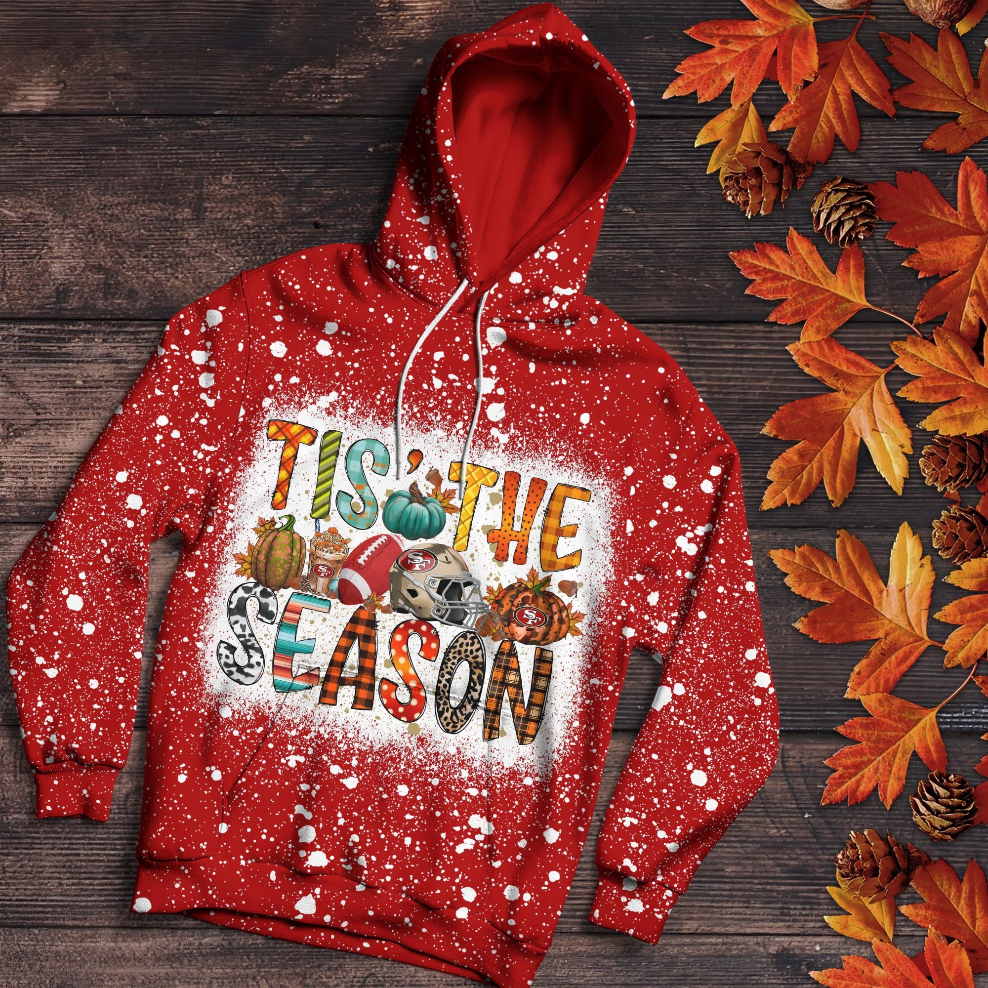 Alternative view of San Francisco 49ers 3D Shirts, Tis The Season Shirts, Sport Shirts For Fan EHIVM-06182583