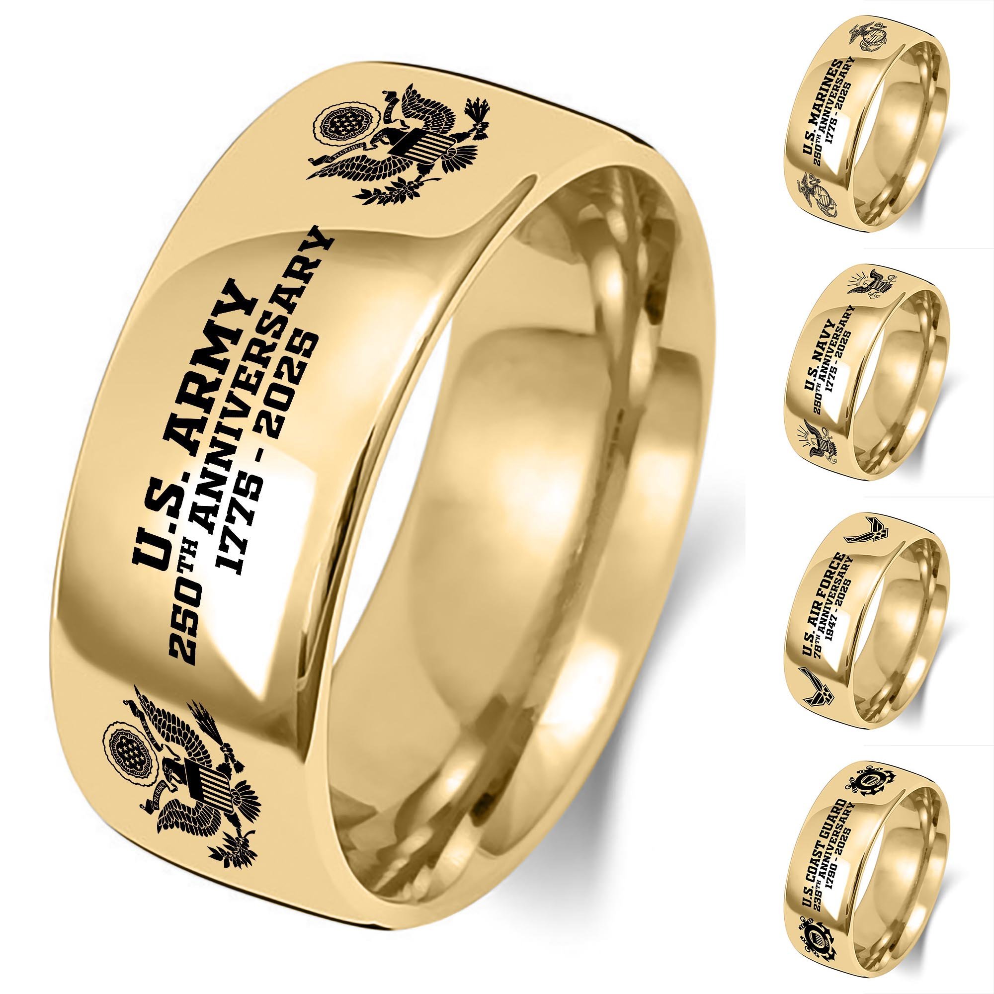 Gold US Ring Custom Military, Military Ring, US Military Gifts ETRG-06212629