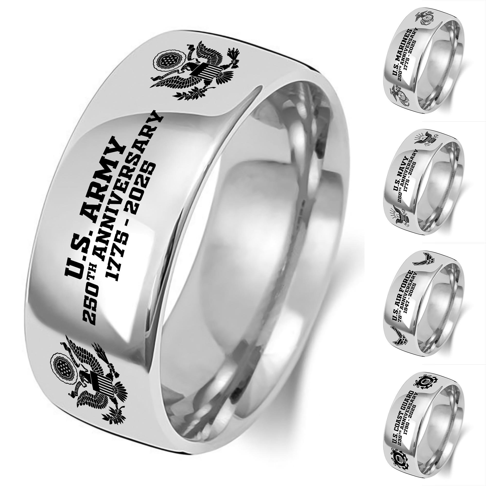 Silver US Ring Custom Military, Military Ring, US Military Gifts ETRG-06212629