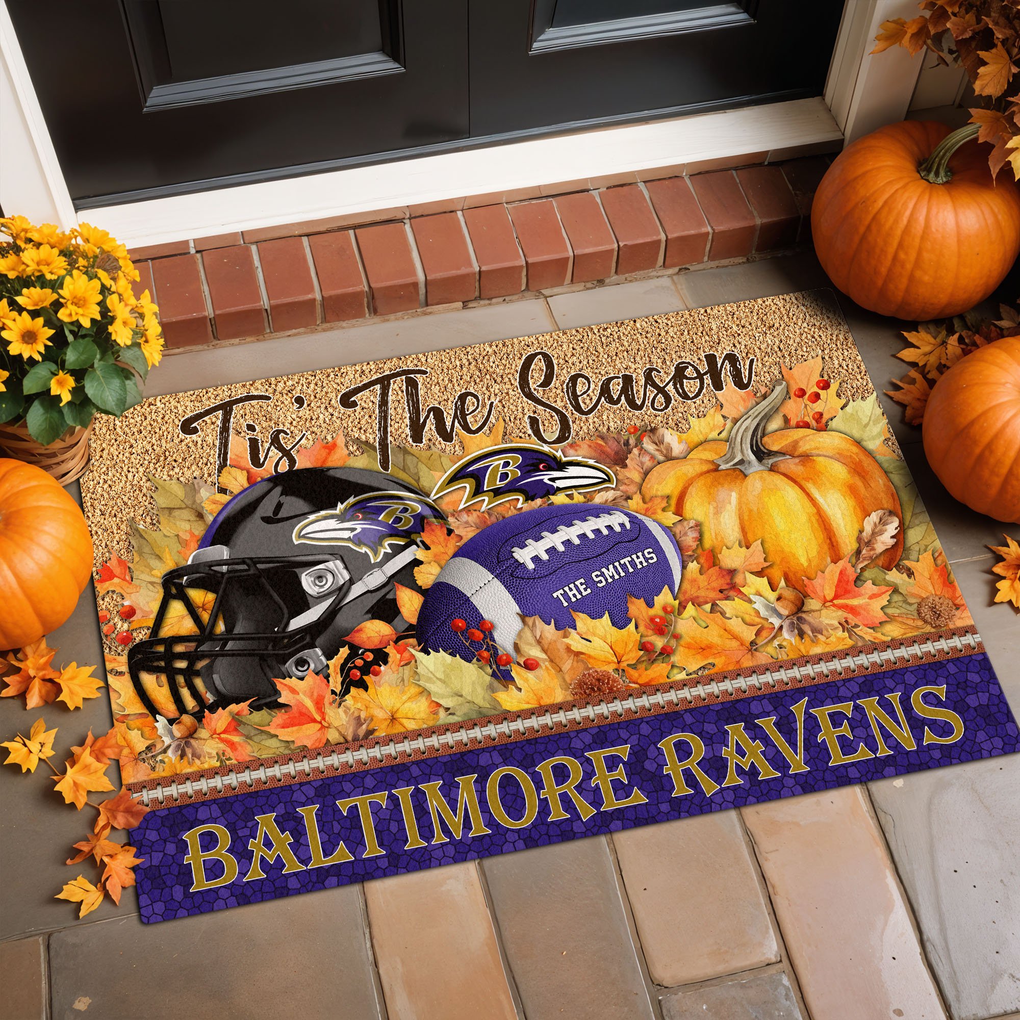 Alternative view of Baltimore Ravens Doormat Custom Your Family Name And Choose Your Quotes, Sport Doormat, Sport Gifts For Fan EHIVM-60421N