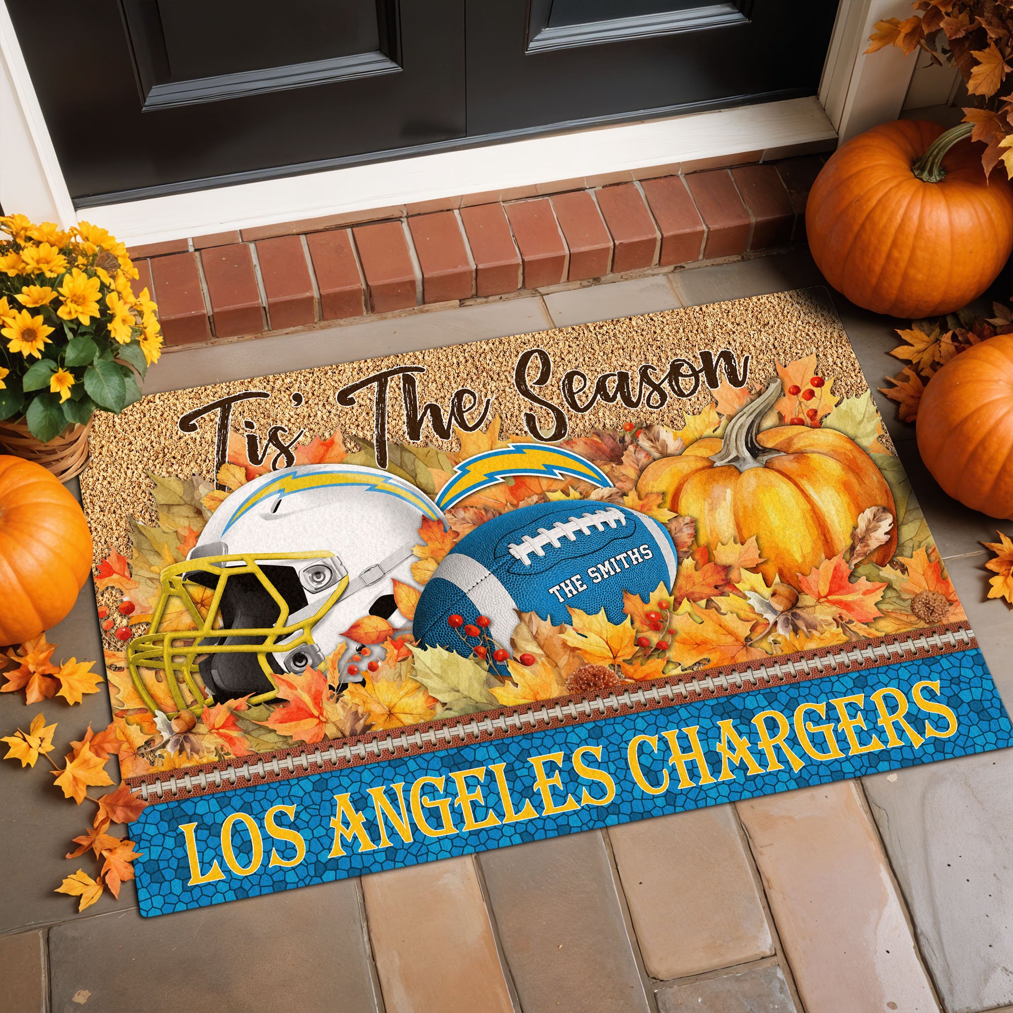 Alternative view of Los Angeles Chargers Doormat Custom Your Family Name And Choose Your Quotes, Sport Doormat, Sport Gifts For Fan EHIVM-60421N