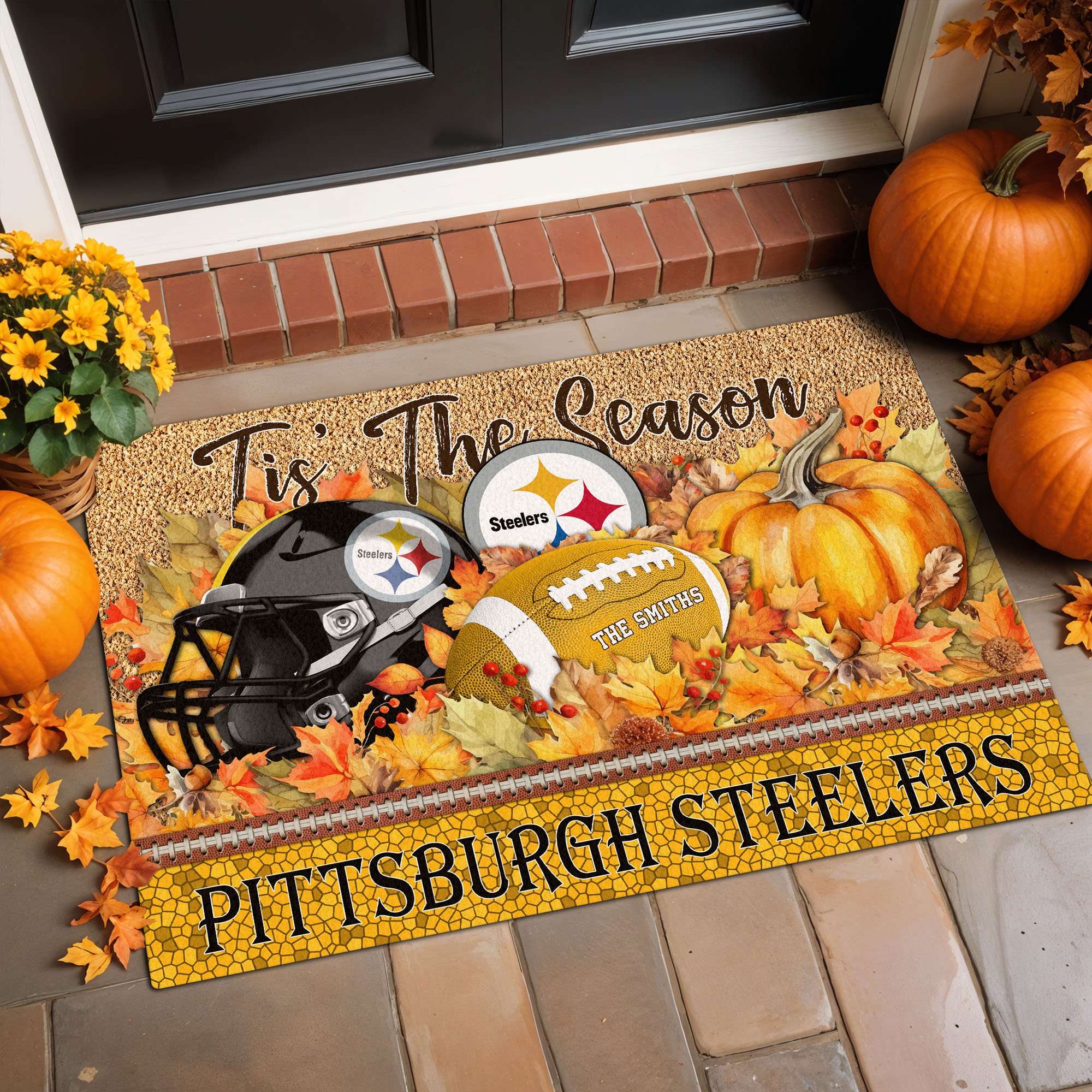Alternative view of Pittsburgh Steelers Doormat Custom Your Family Name And Choose Your Quotes, Sport Doormat, Sport Gifts For Fan EHIVM-60421N