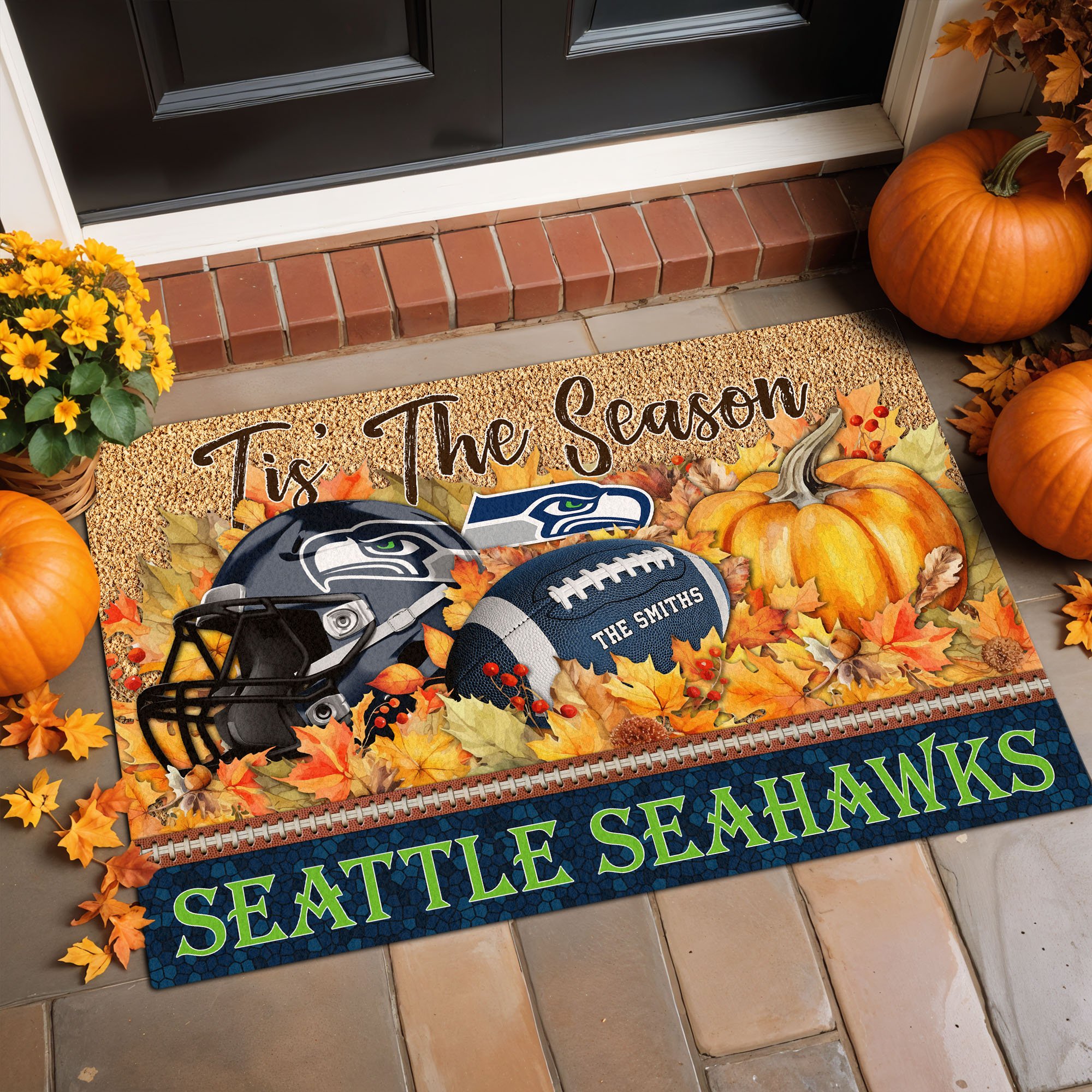 Alternative view of Seattle Seahawks Doormat Custom Your Family Name And Choose Your Quotes, Sport Doormat, Sport Gifts For Fan EHIVM-60421N