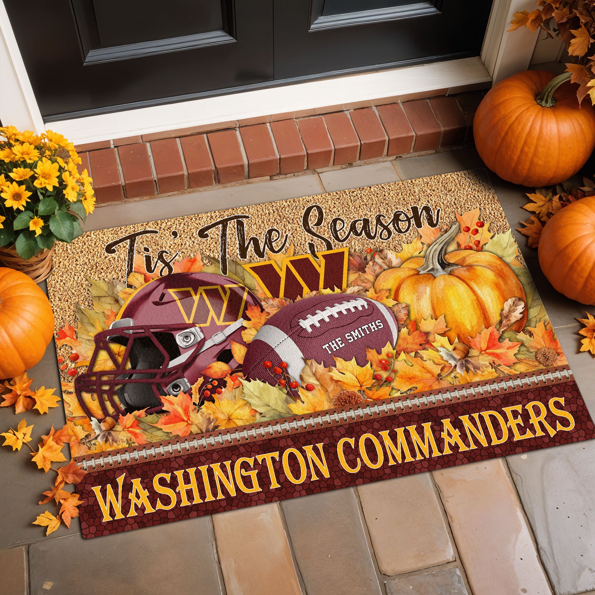 Alternative view of Washington Commanders Doormat Custom Your Family Name And Choose Your Quotes, Sport Doormat, Sport Gifts For Fan EHIVM-60421N