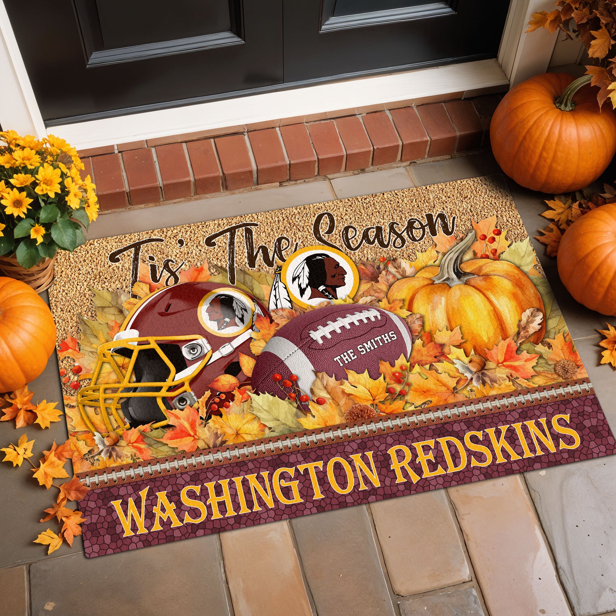 Alternative view of Washington Redskins Doormat Custom Your Family Name And Choose Your Quotes, Sport Doormat, Sport Gifts For Fan EHIVM-60421N
