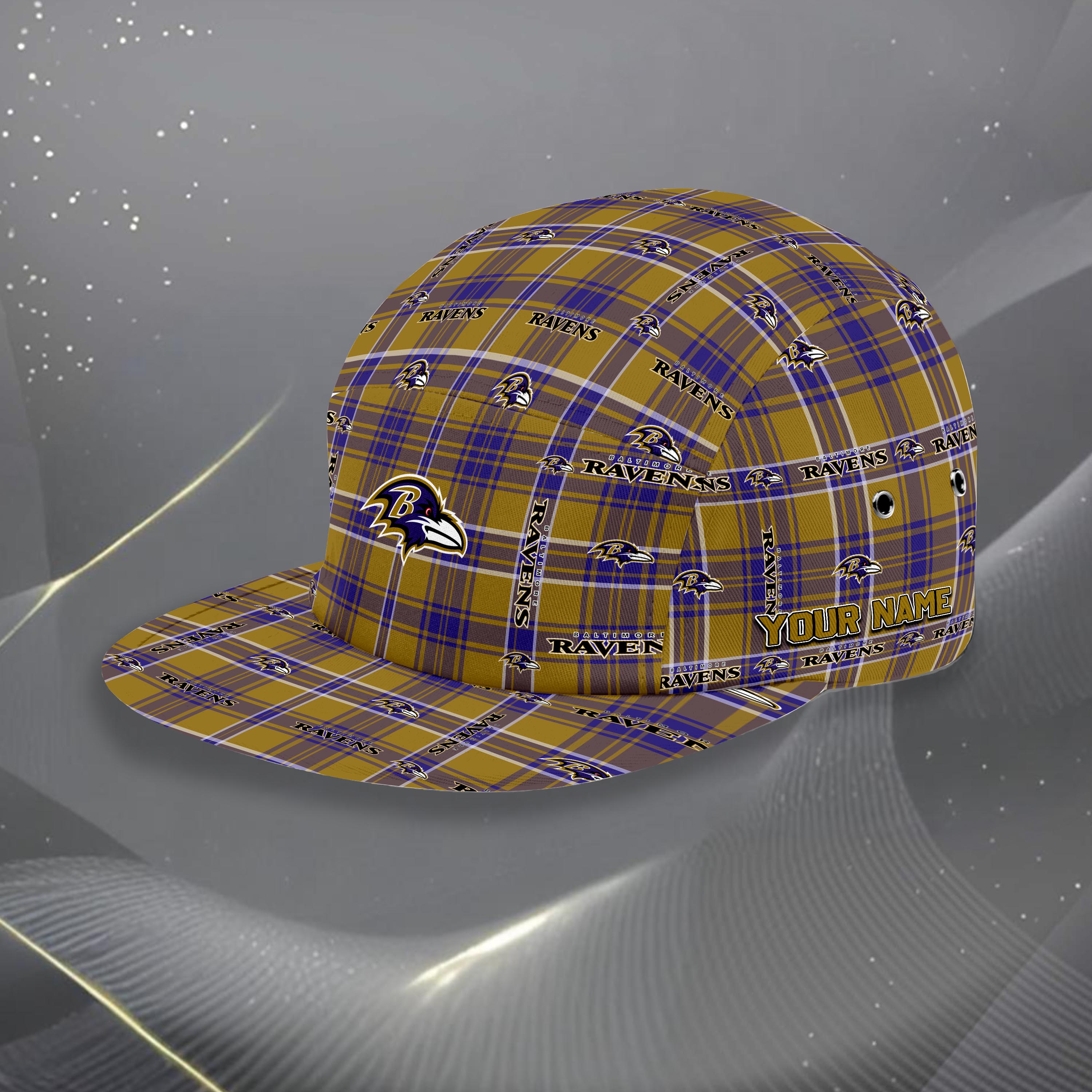 Baltimore Ravens Five Panel Cap Custom Your Name, Sport Five Panel Cap, Gifts For Fan EHIVM-06192605N