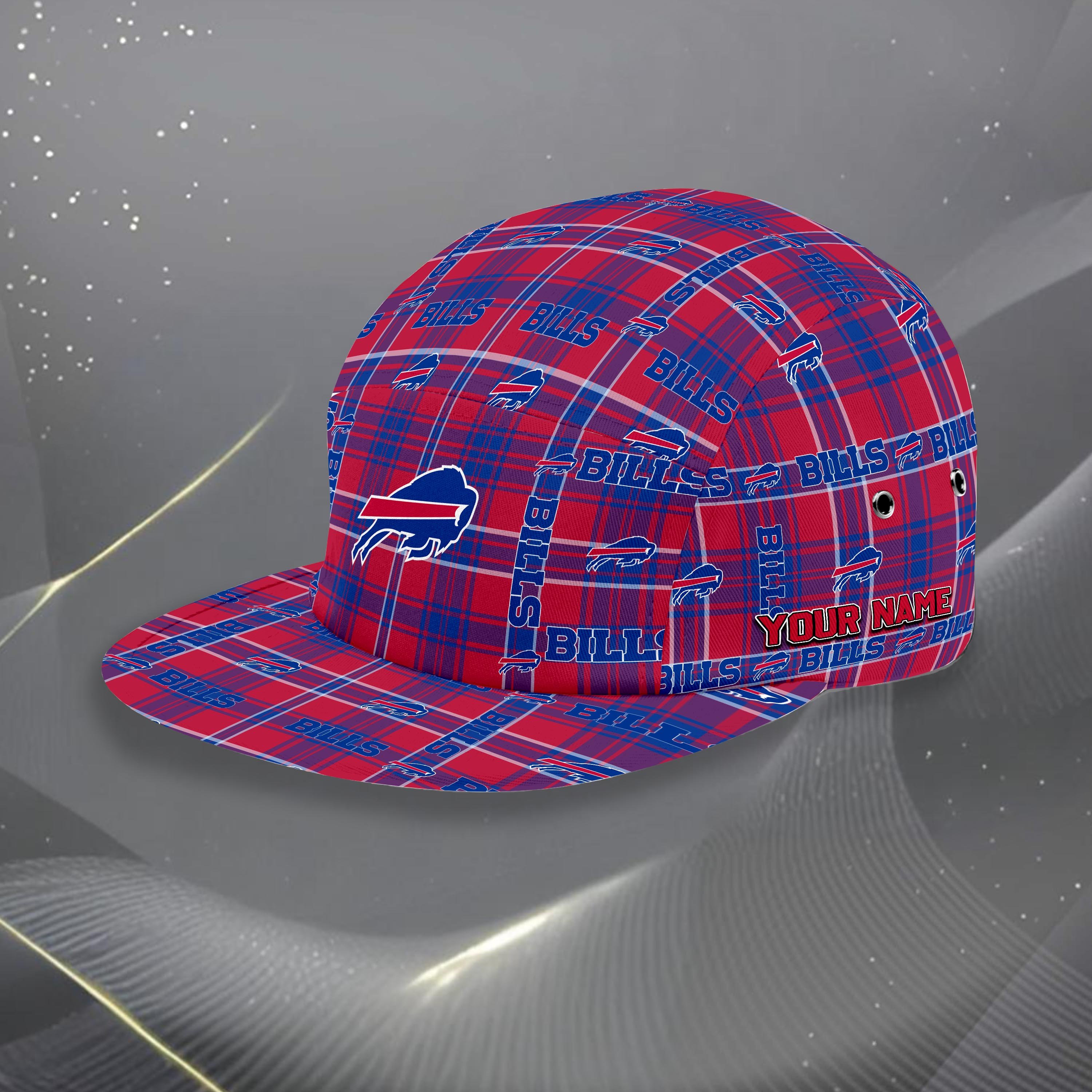 Buffalo Bills Five Panel Cap Custom Your Name, Sport Five Panel Cap, Gifts For Fan EHIVM-06192605N