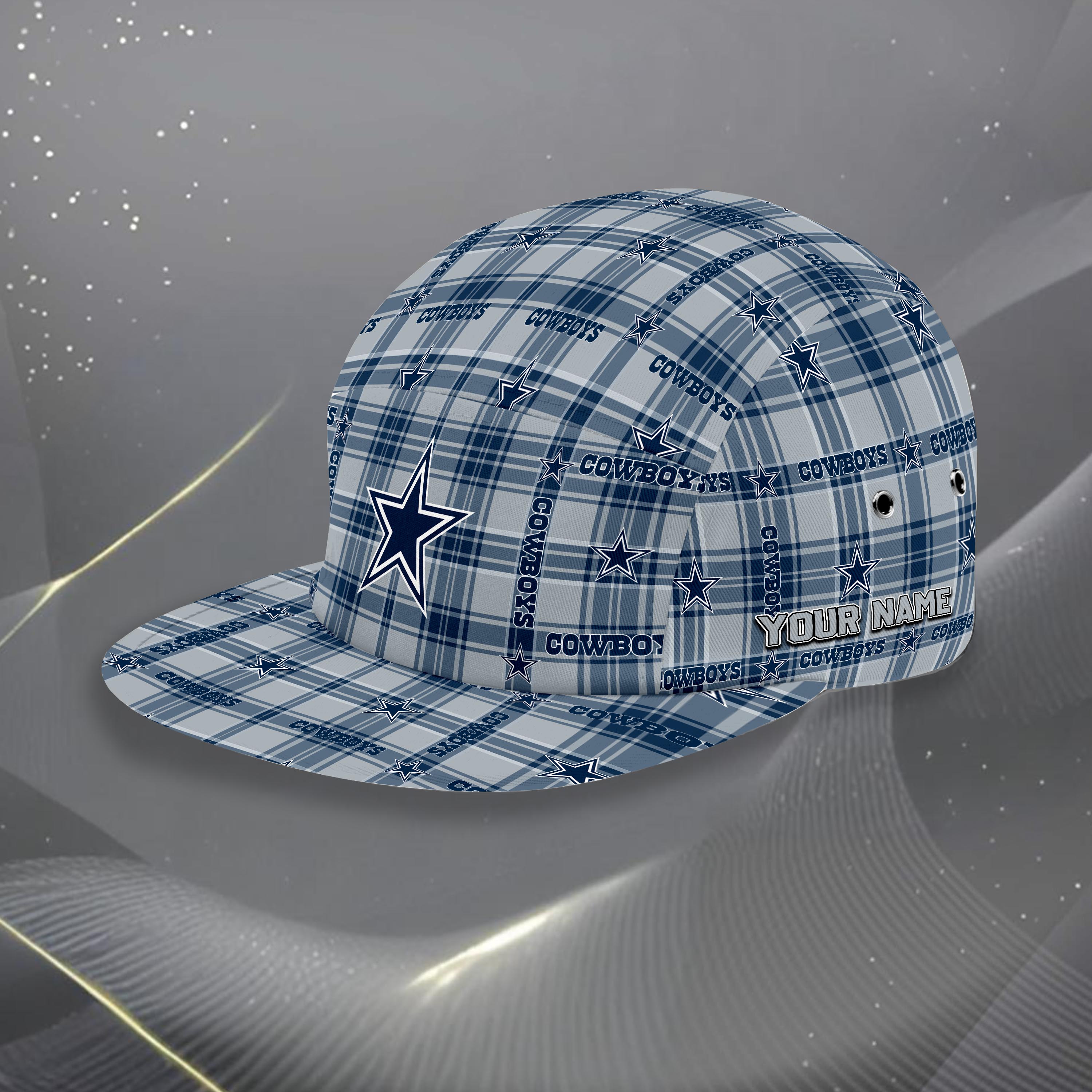 Dallas Cowboys Five Panel Cap Custom Your Name, Sport Five Panel Cap, Gifts For Fan EHIVM-06192605N