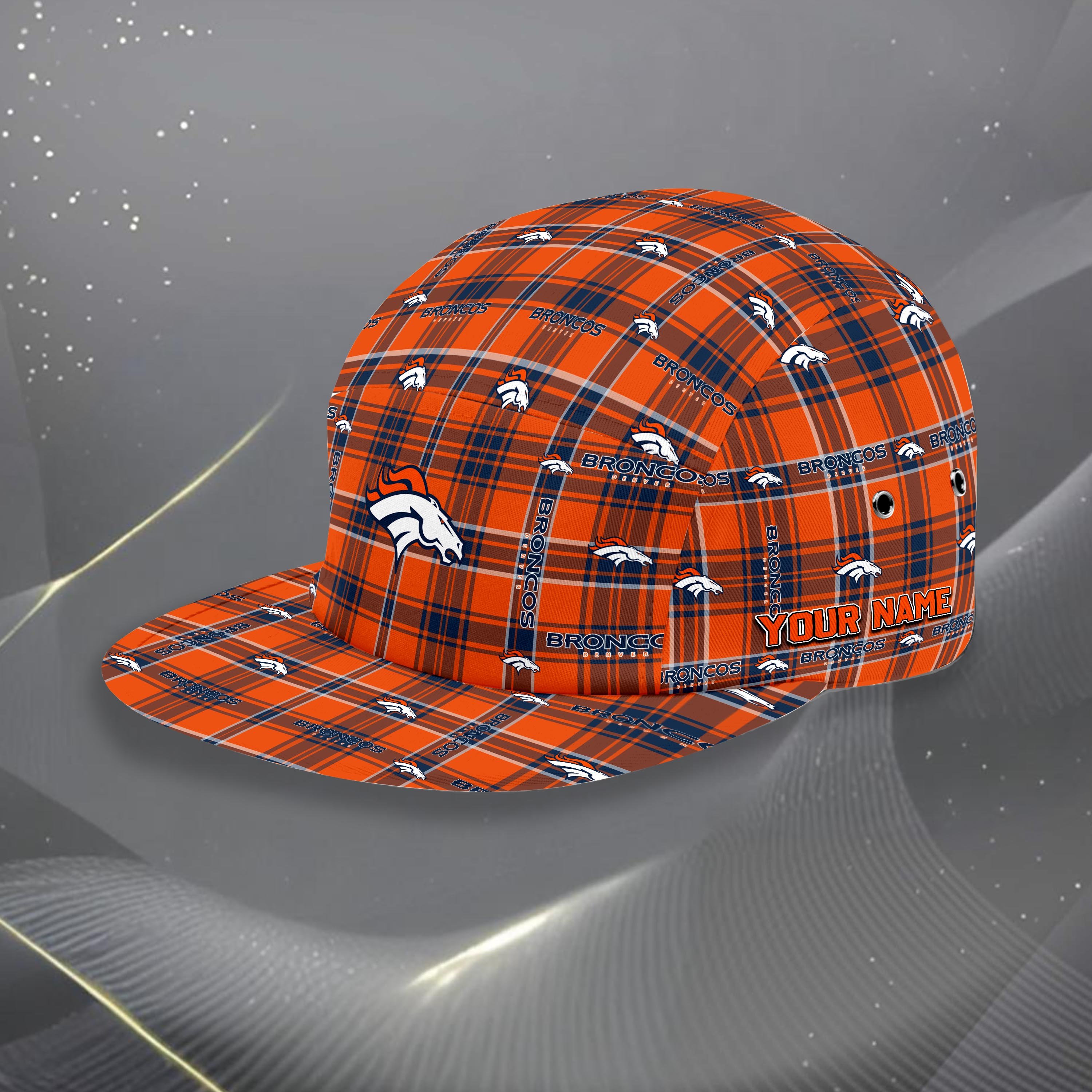 Denver Broncos Five Panel Cap Custom Your Name, Sport Five Panel Cap, Gifts For Fan EHIVM-06192605N