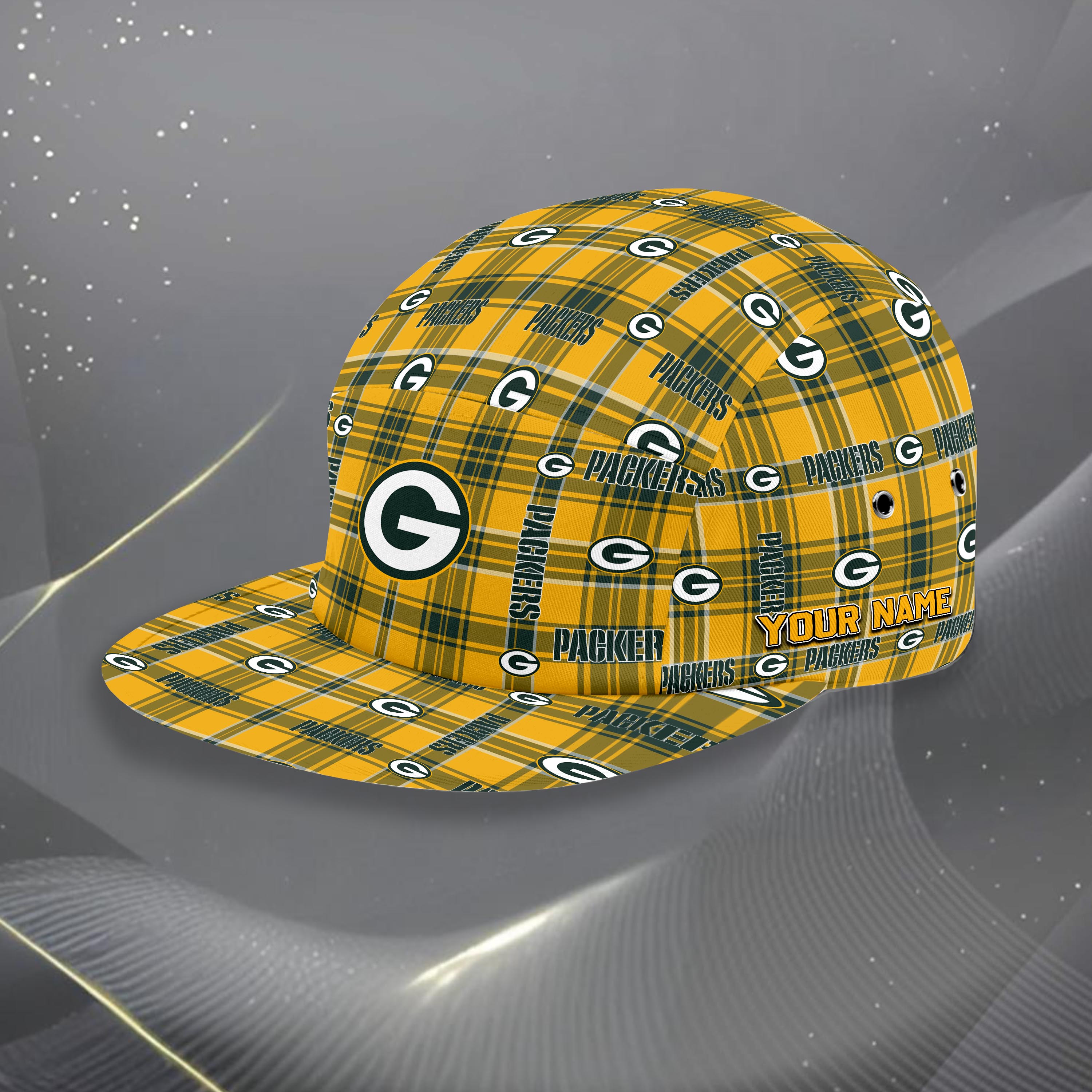 Green Bay Packers Five Panel Cap Custom Your Name, Sport Five Panel Cap, Gifts For Fan EHIVM-06192605N