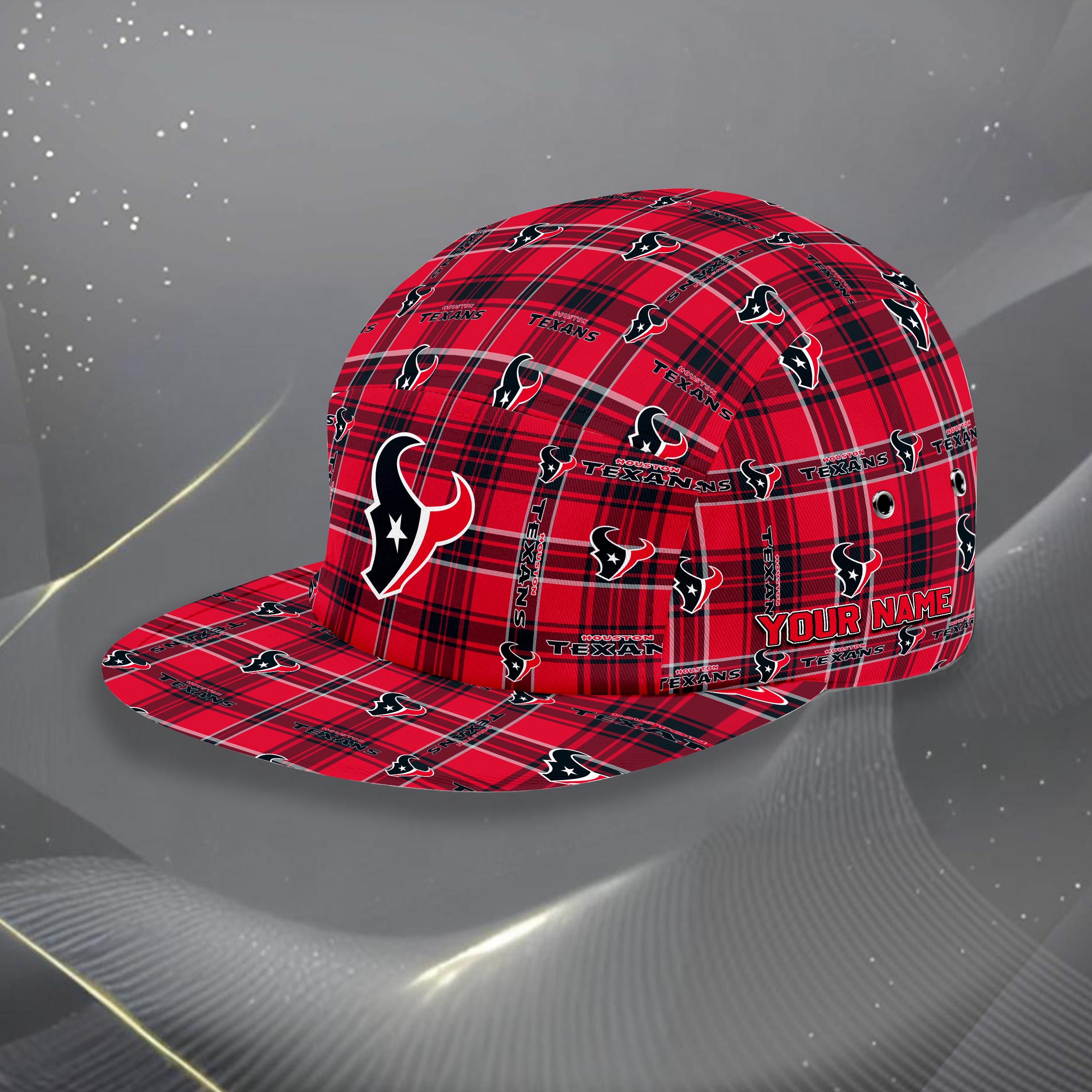 Houston Texans Five Panel Cap Custom Your Name, Sport Five Panel Cap, Gifts For Fan EHIVM-06192605N