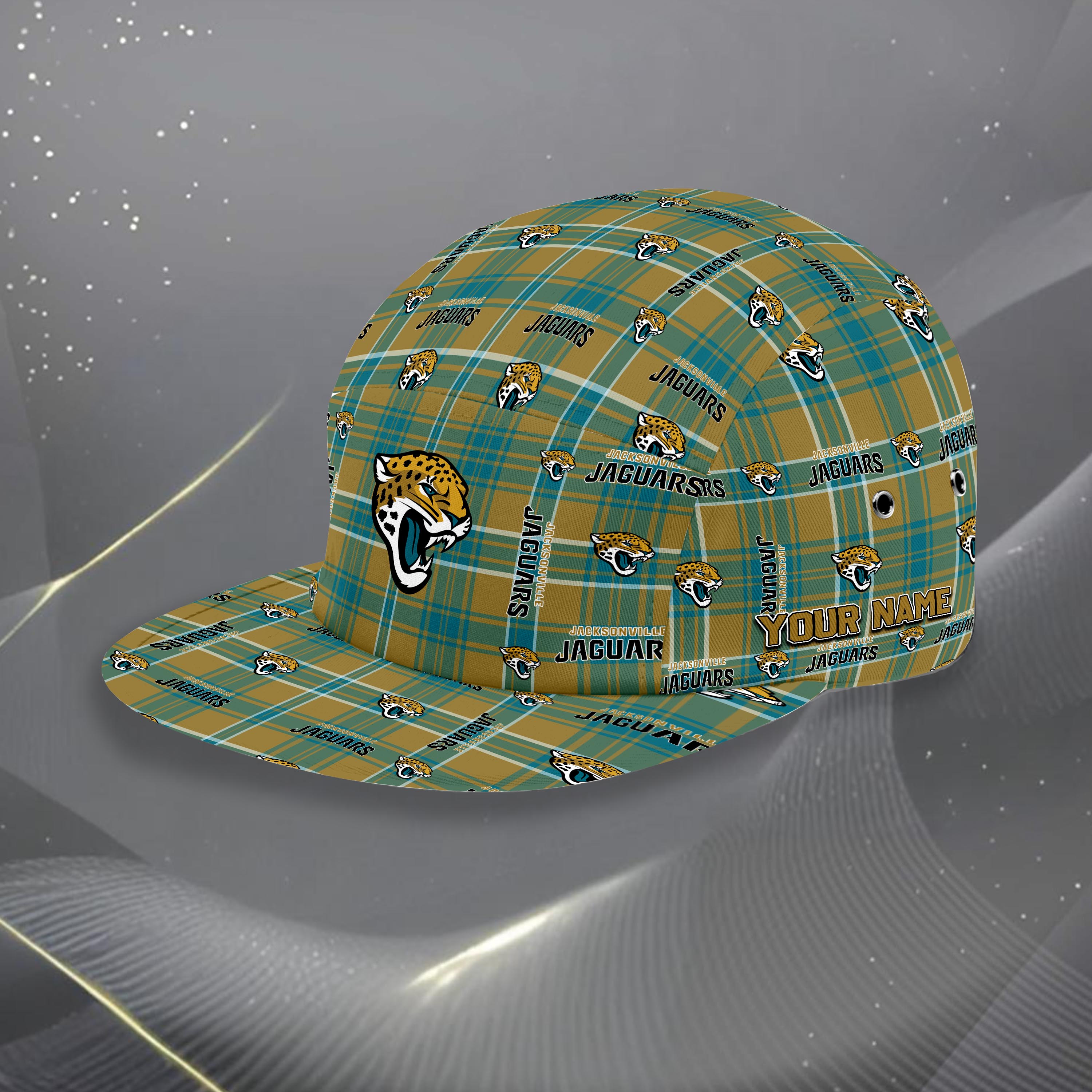 Jacksonville Jaguars Five Panel Cap Custom Your Name, Sport Five Panel Cap, Gifts For Fan EHIVM-06192605N