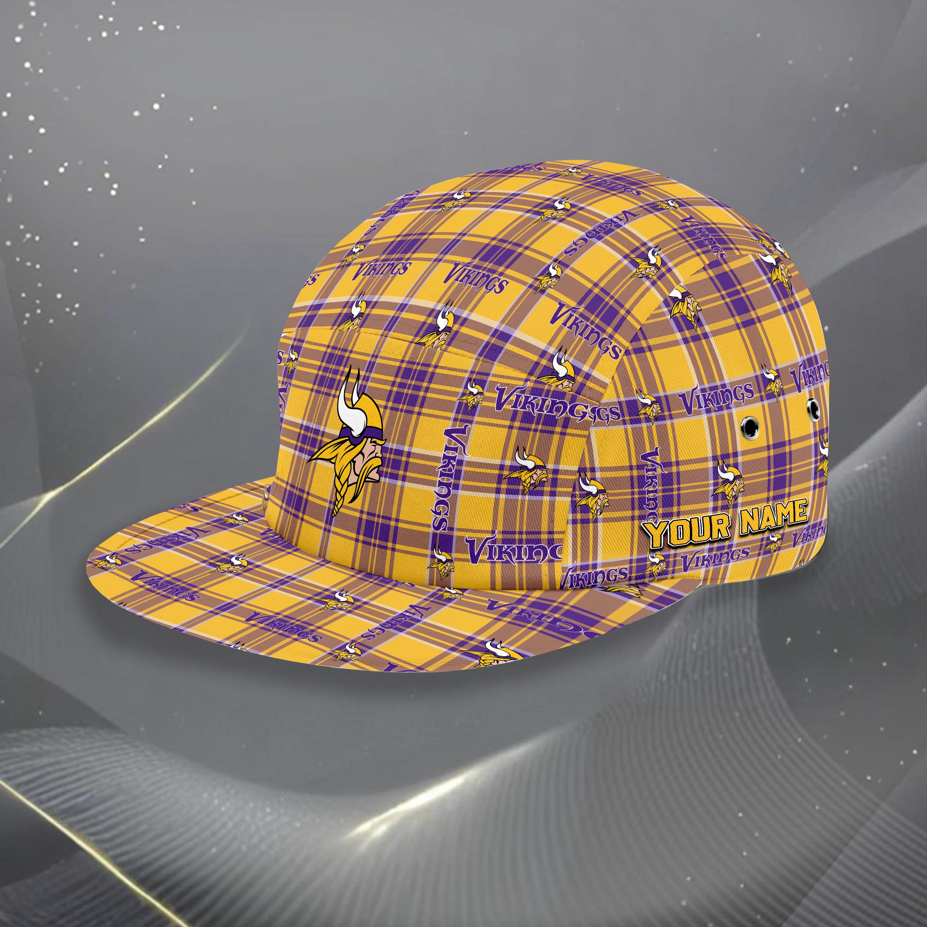 Minnesota Vikings Five Panel Cap Custom Your Name, Sport Five Panel Cap, Gifts For Fan EHIVM-06192605N