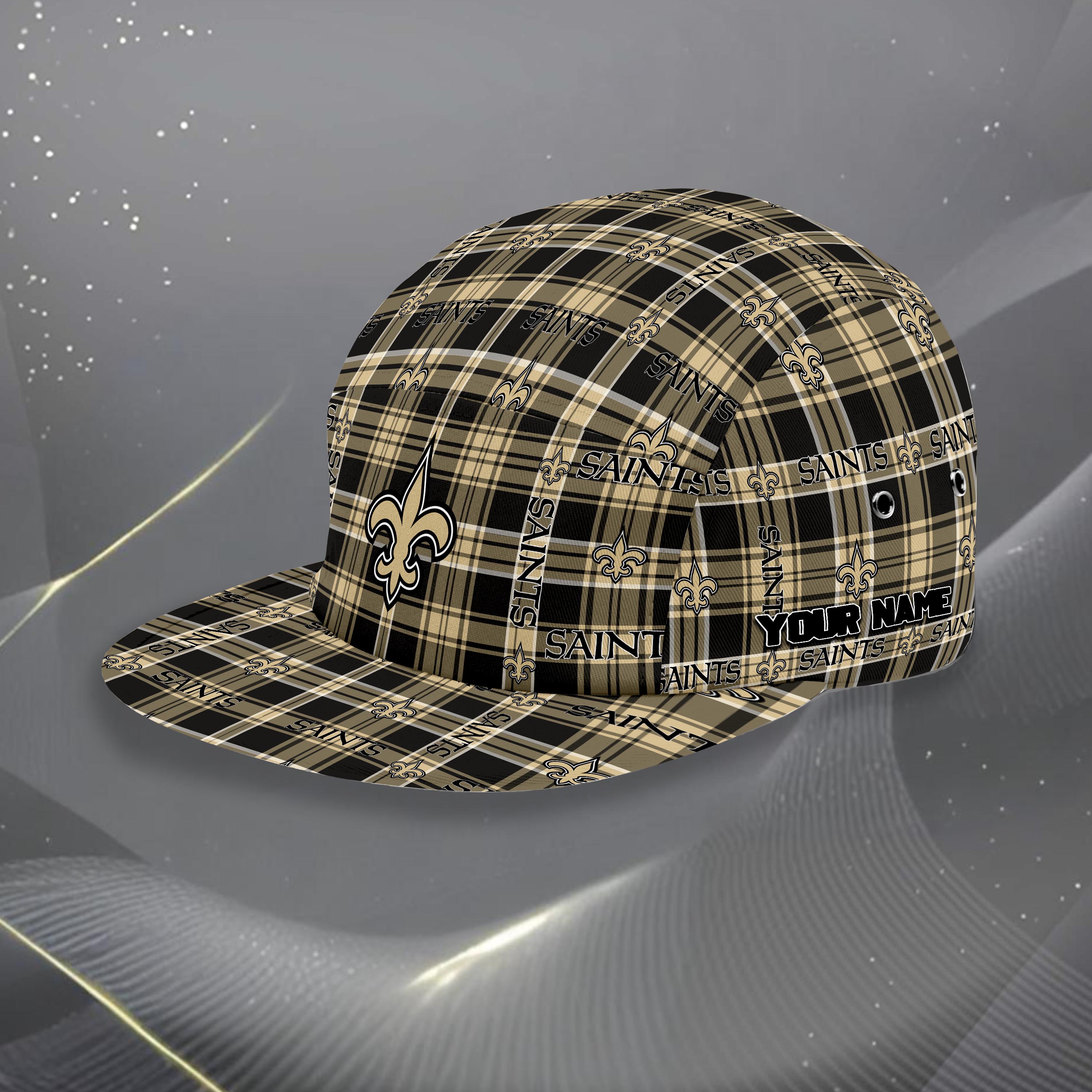 New Orleans Saints Five Panel Cap Custom Your Name, Sport Five Panel Cap, Gifts For Fan EHIVM-06192605N