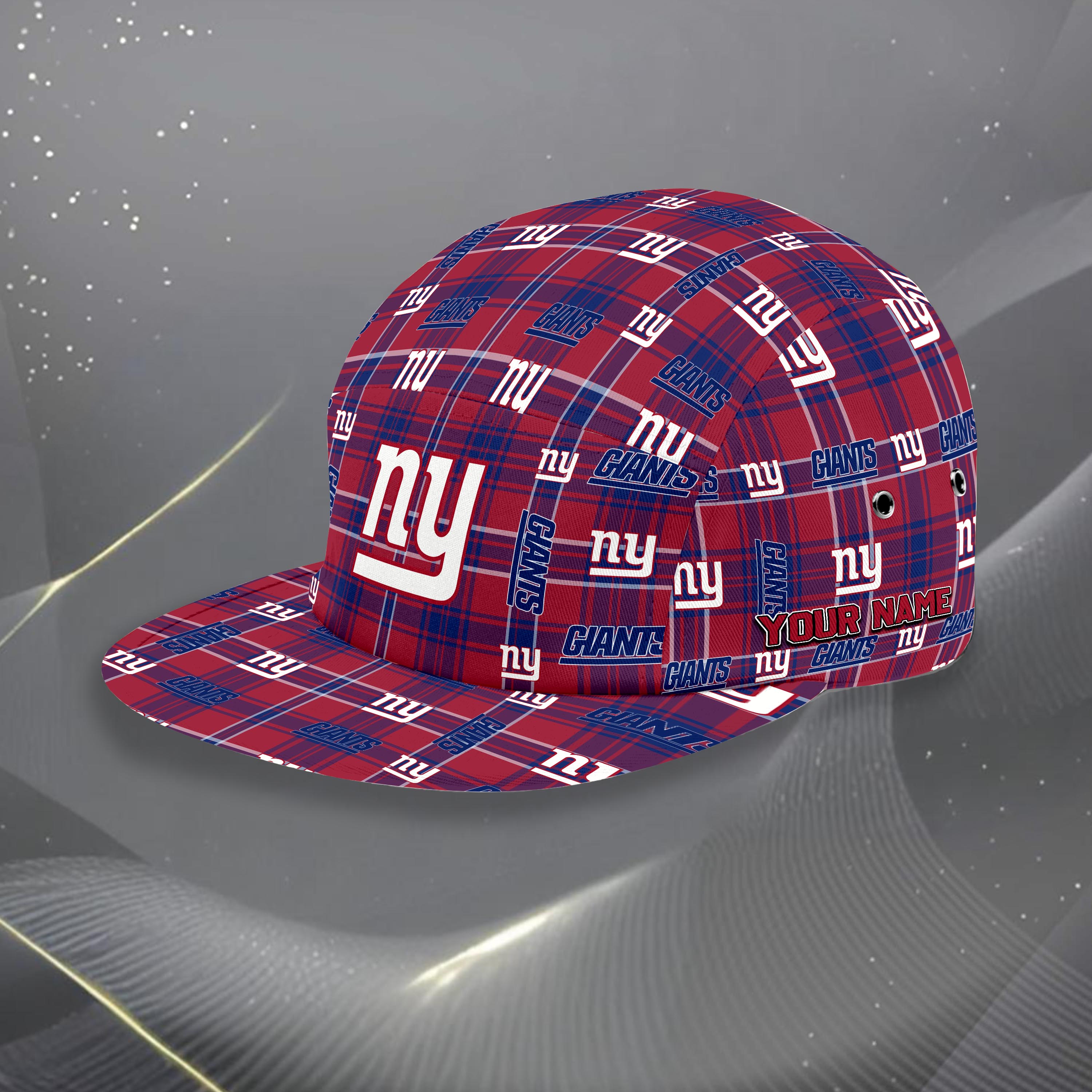New York Giants Five Panel Cap Custom Your Name, Sport Five Panel Cap, Gifts For Fan EHIVM-06192605N