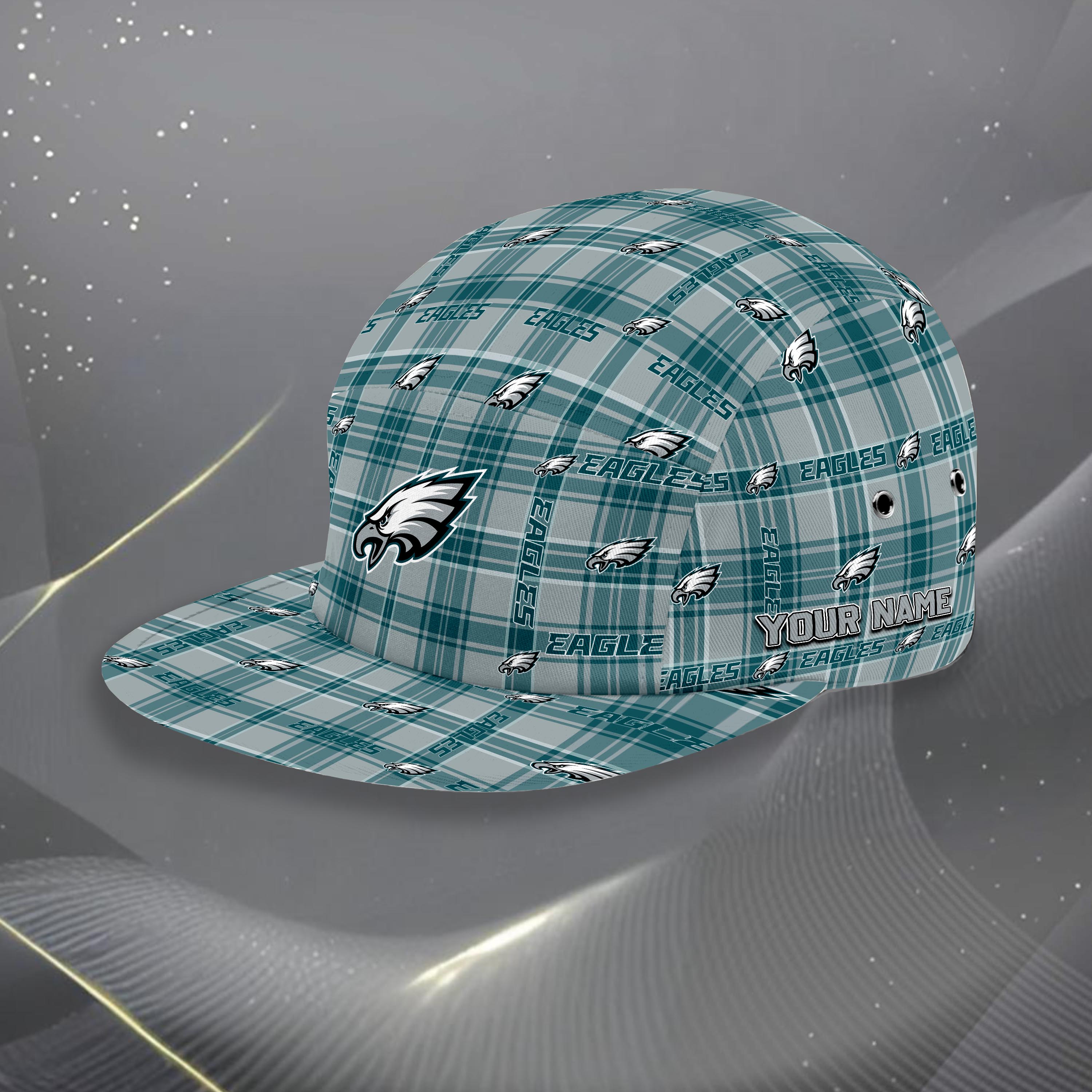 Philadelphia Eagles Five Panel Cap Custom Your Name, Sport Five Panel Cap, Gifts For Fan EHIVM-06192605N