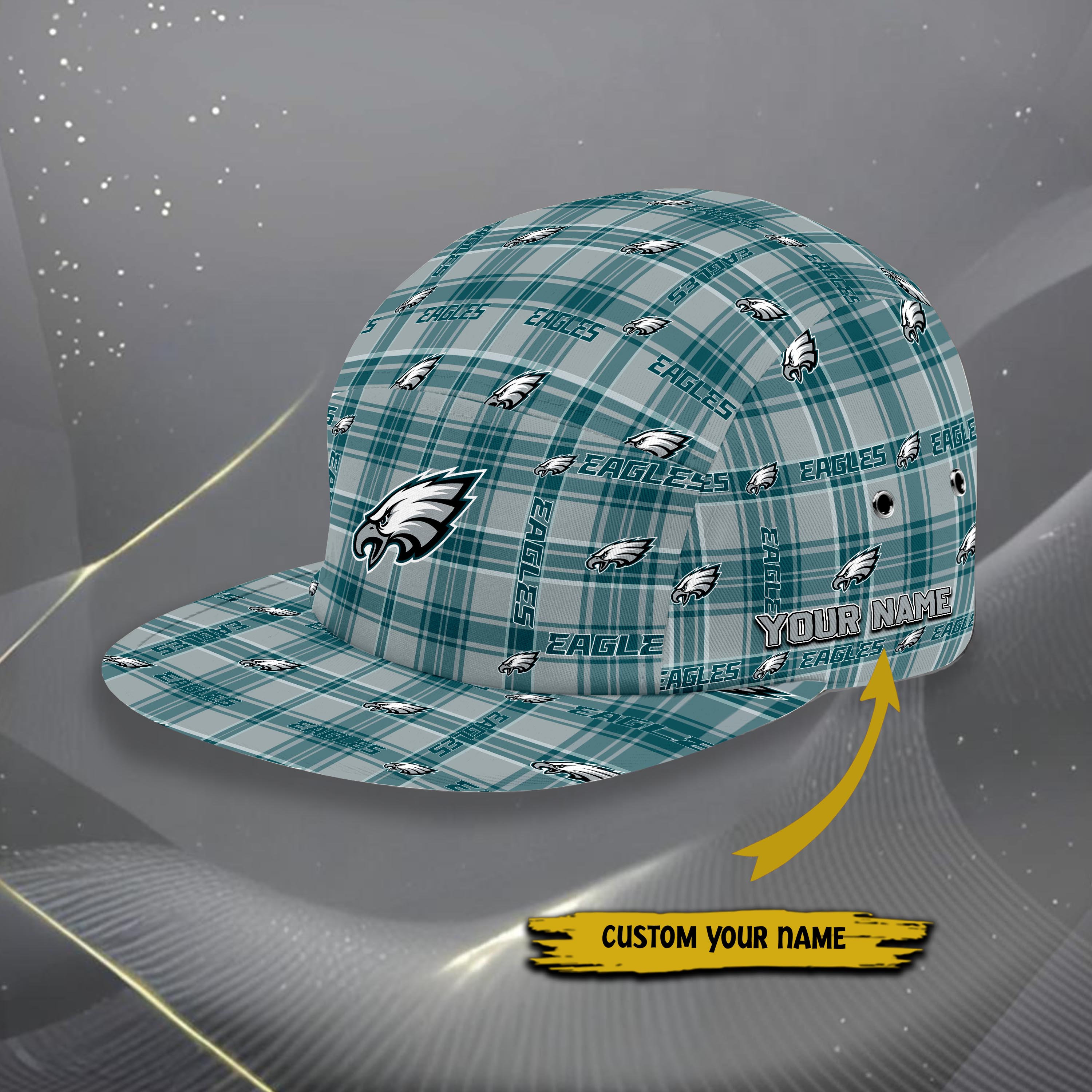 Alternative view of Philadelphia Eagles Five Panel Cap Custom Your Name, Sport Five Panel Cap, Gifts For Fan EHIVM-06192605N