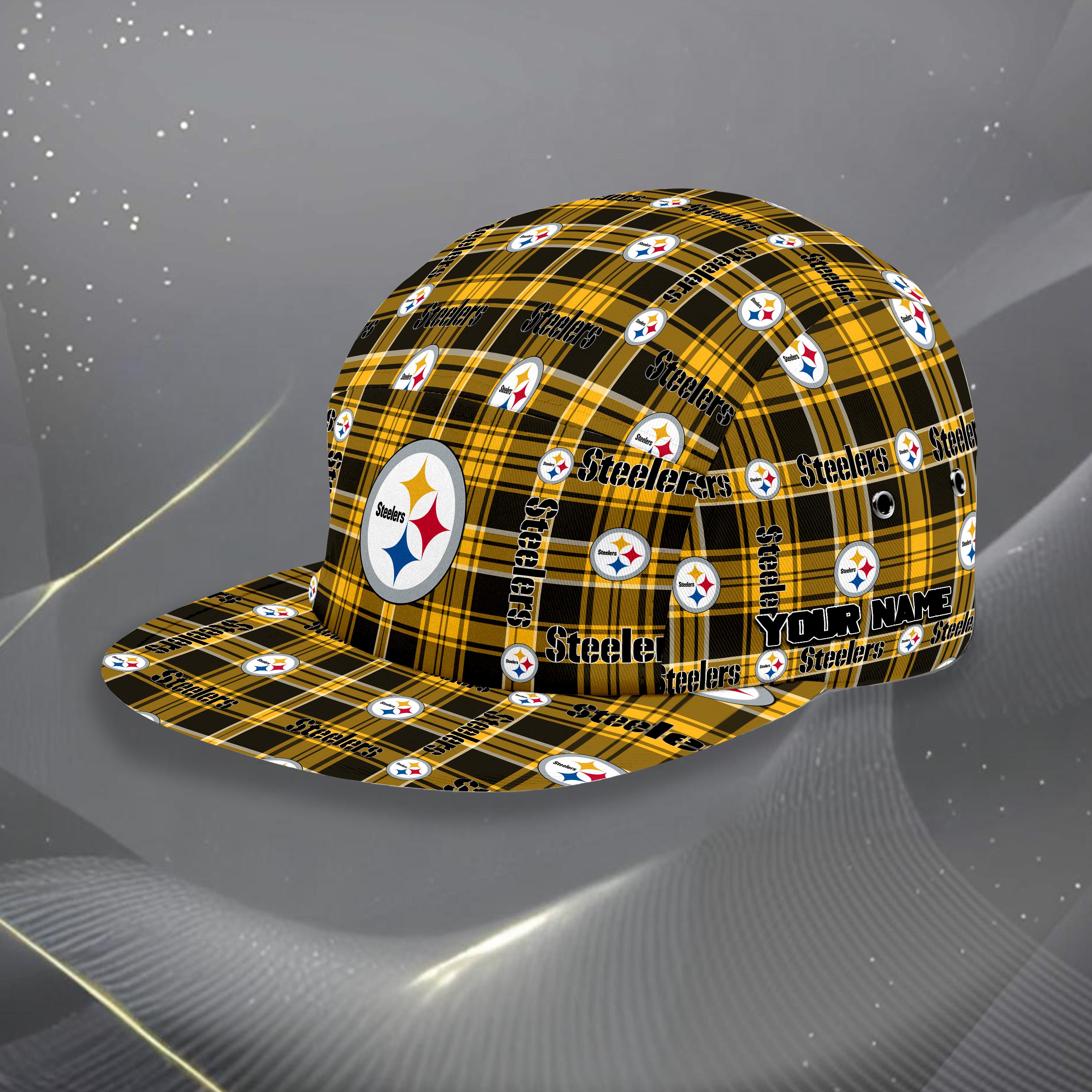 Pittsburgh Steelers Five Panel Cap Custom Your Name, Sport Five Panel Cap, Gifts For Fan EHIVM-06192605N