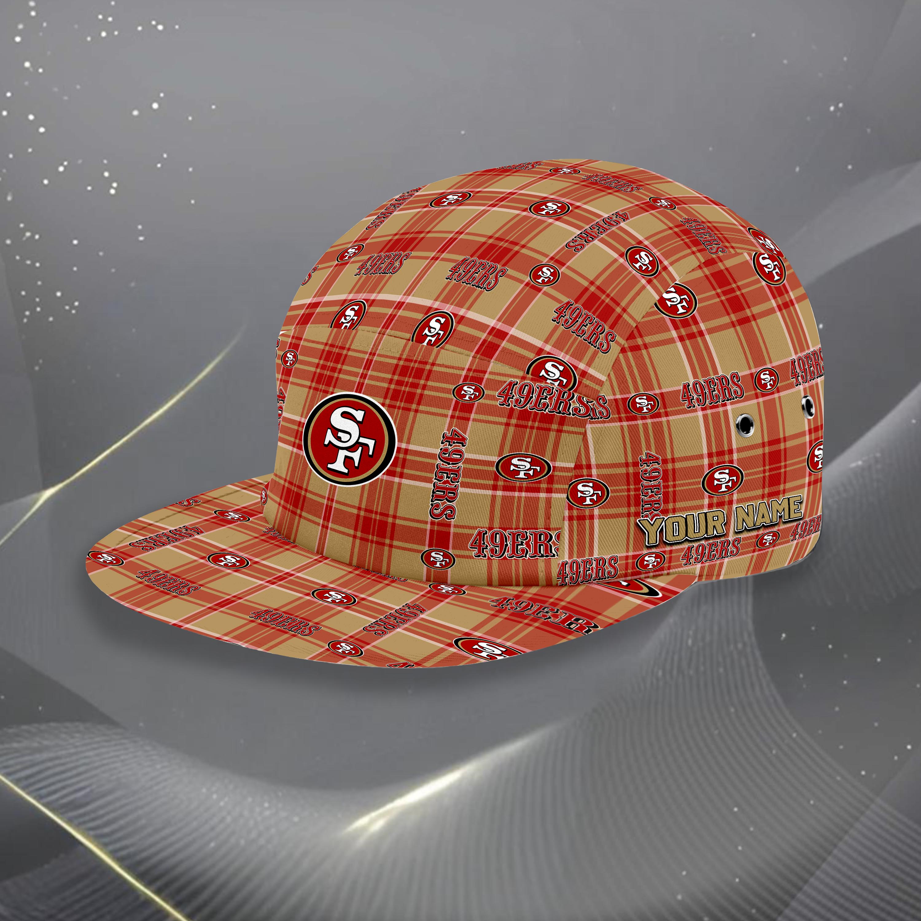 San Francisco 49ers Five Panel Cap Custom Your Name, Sport Five Panel Cap, Gifts For Fan EHIVM-06192605N