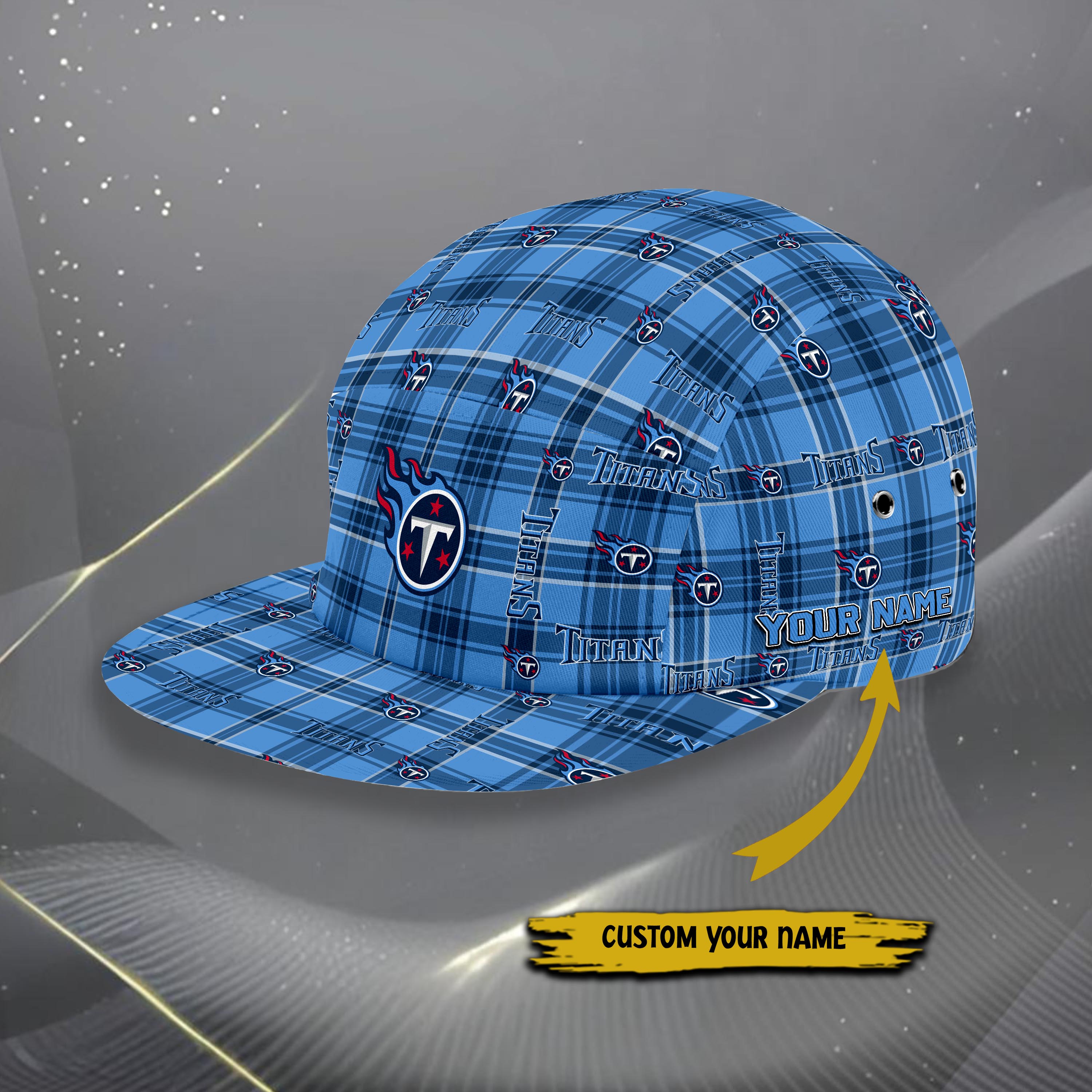 Alternative view of Tennessee Titans Five Panel Cap Custom Your Name, Sport Five Panel Cap, Gifts For Fan EHIVM-06192605N