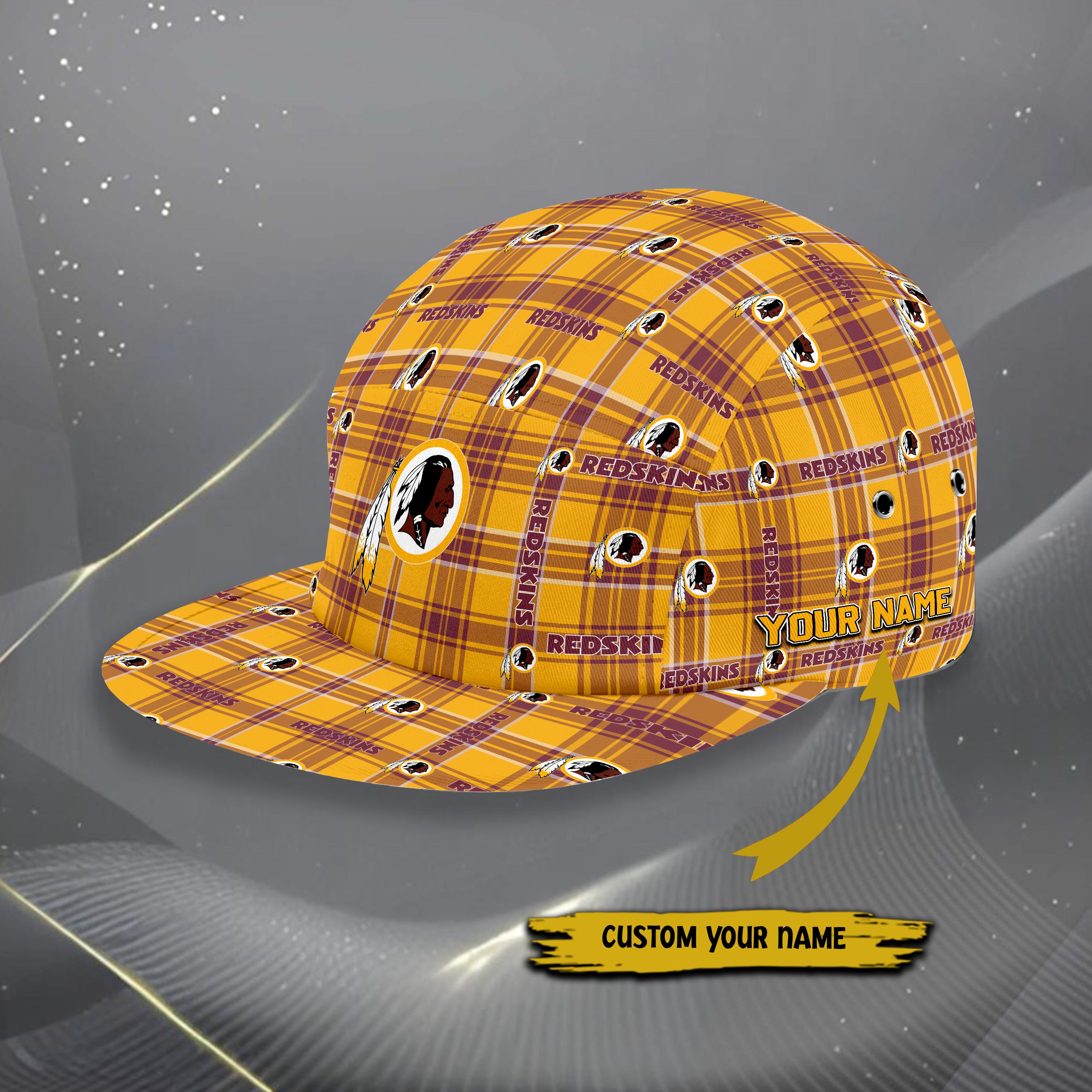 Alternative view of Washington Redskins Five Panel Cap Custom Your Name, Sport Five Panel Cap, Gifts For Fan EHIVM-06192605N