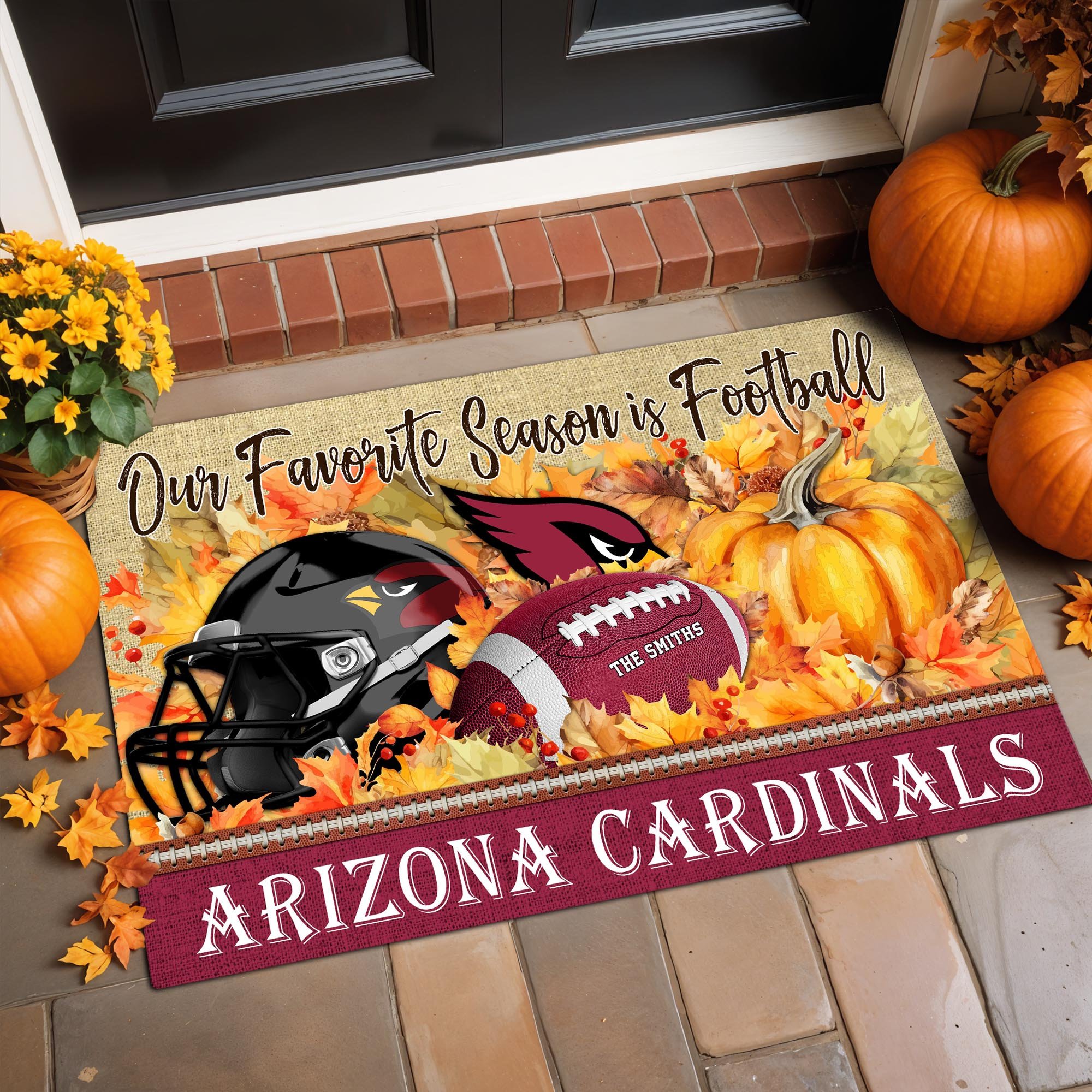 Alternative view of Arizona Cardinals Doormat Custom Your Family Name And Choose Your Quotes, Sport Doormat, Sport Gifts For Fan EHIVM-07022666N