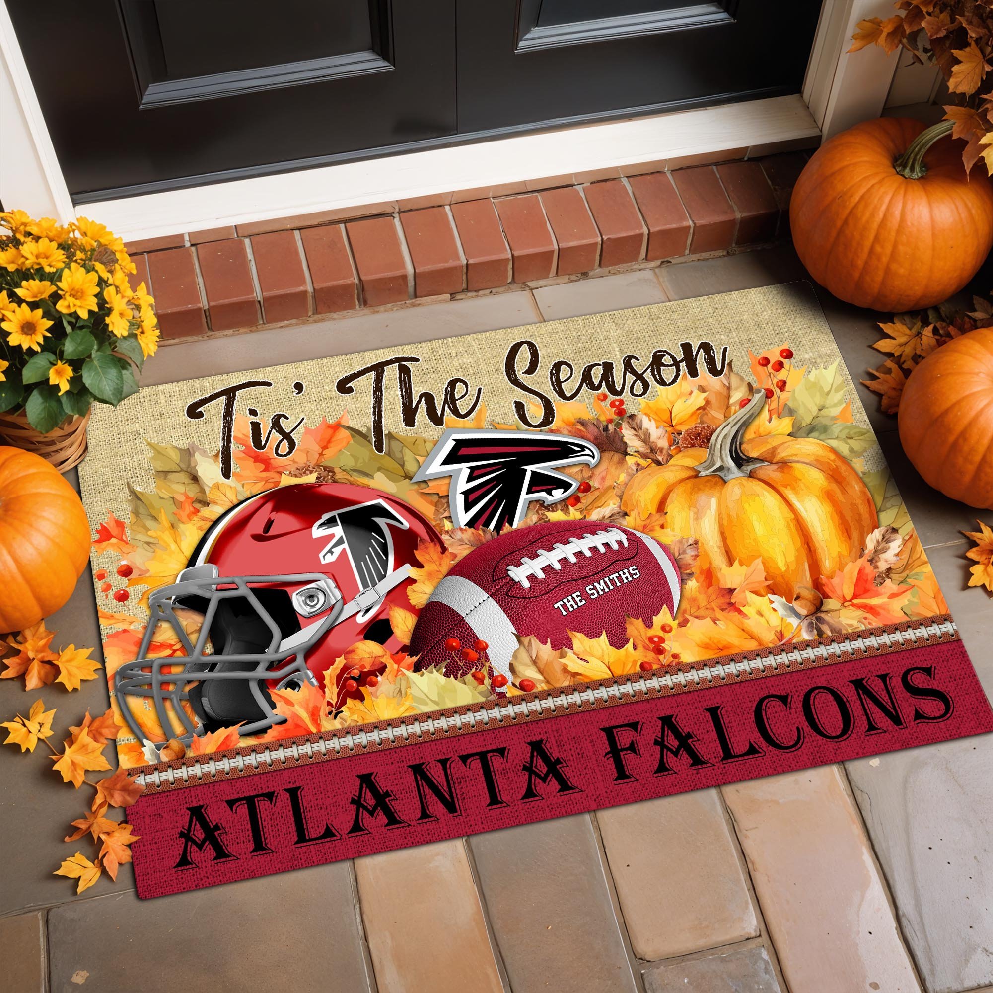 Atlanta Falcons Doormat Custom Your Family Name And Choose Your Quotes, Sport Doormat, Sport Gifts For Fan EHIVM-07022666N
