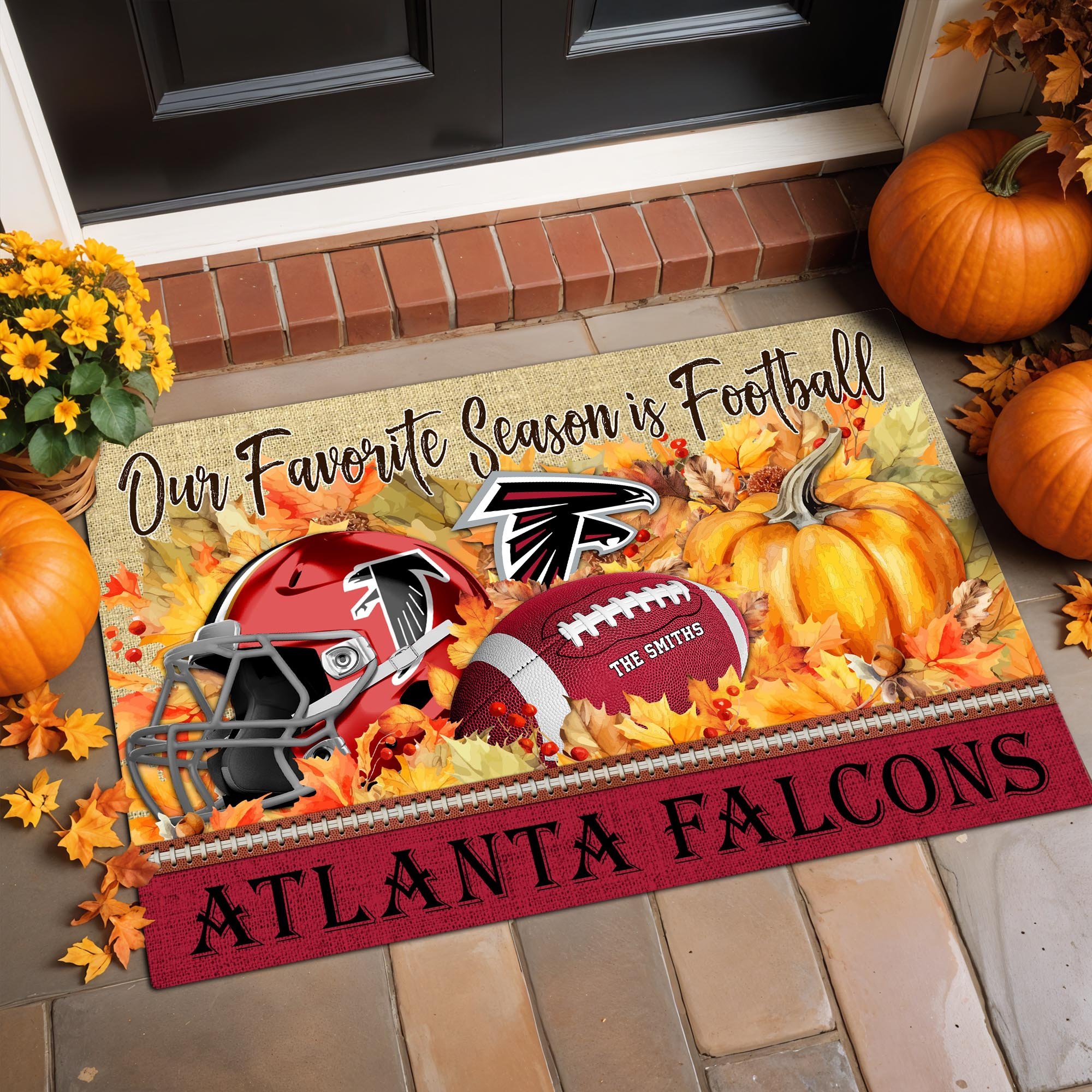 Alternative view of Atlanta Falcons Doormat Custom Your Family Name And Choose Your Quotes, Sport Doormat, Sport Gifts For Fan EHIVM-07022666N