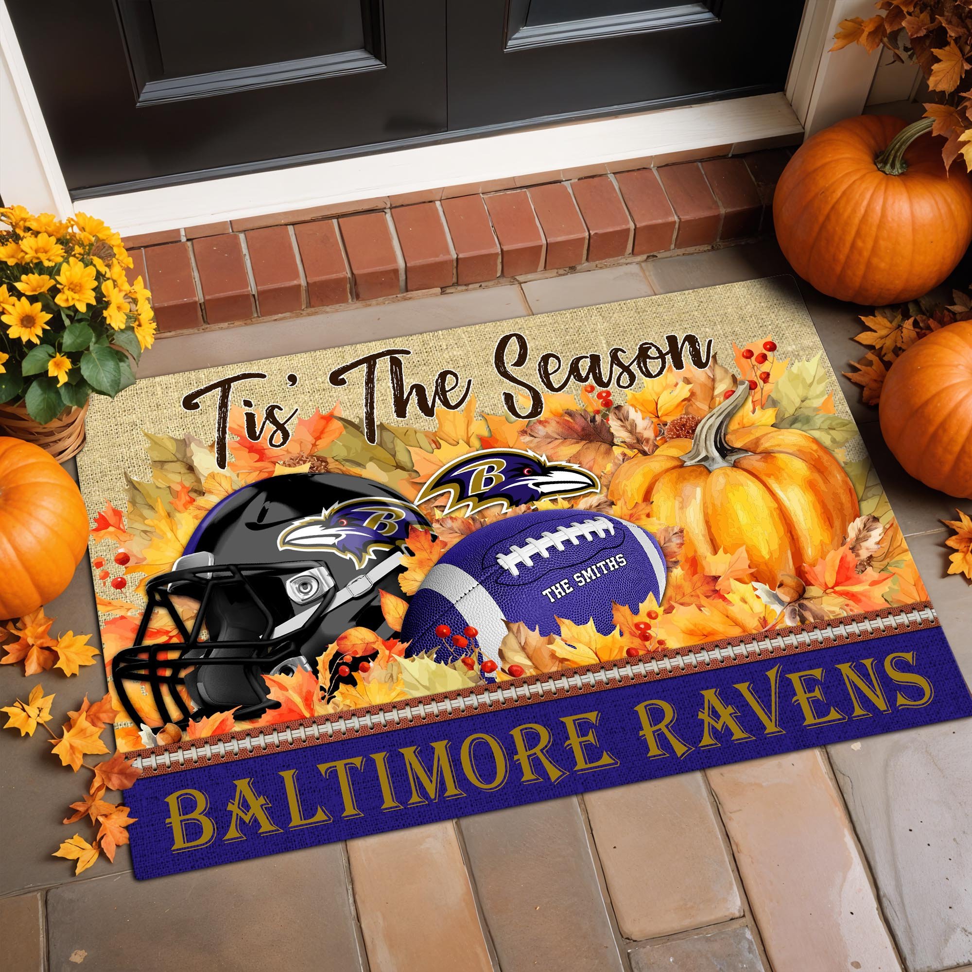 Baltimore Ravens Doormat Custom Your Family Name And Choose Your Quotes, Sport Doormat, Sport Gifts For Fan EHIVM-07022666N