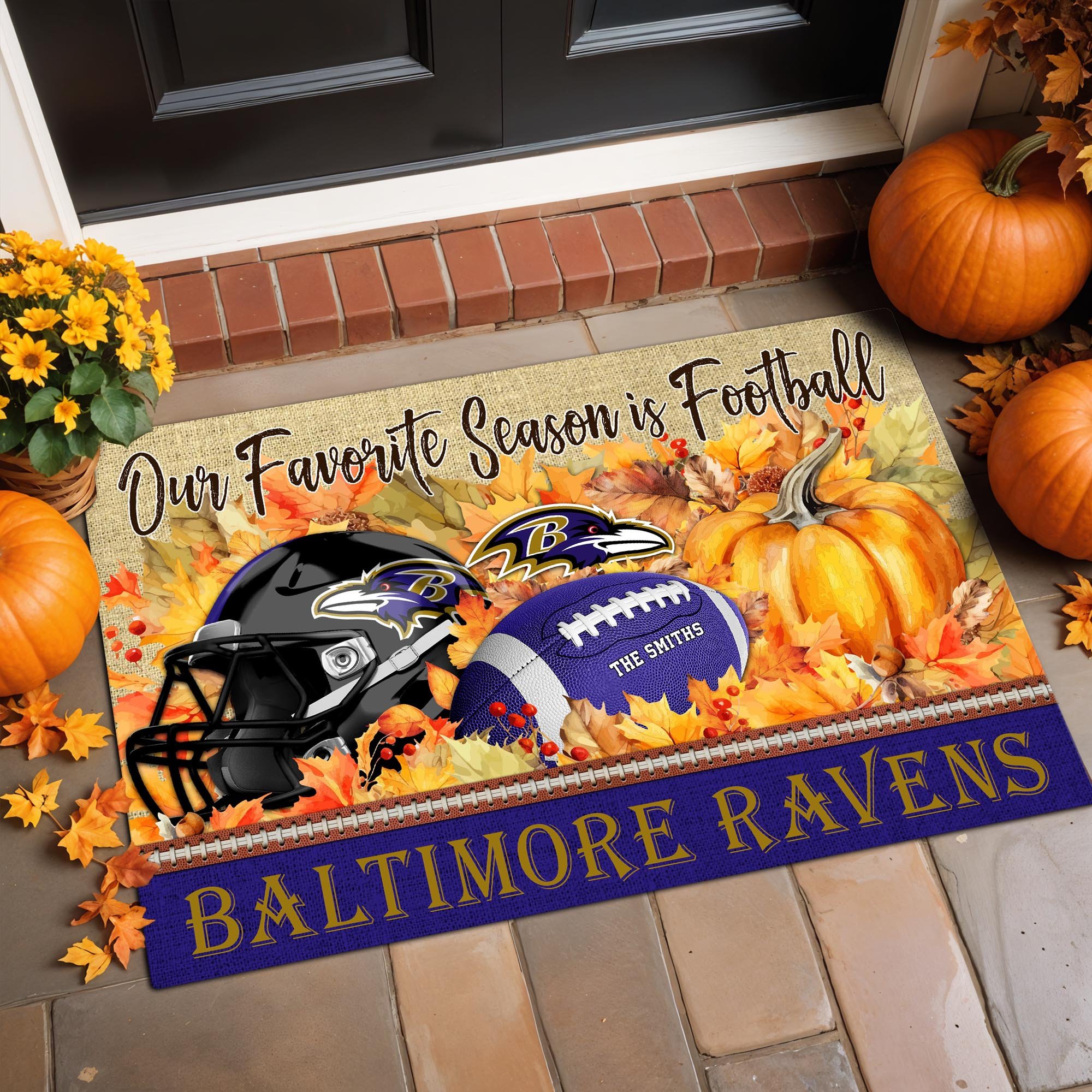 Alternative view of Baltimore Ravens Doormat Custom Your Family Name And Choose Your Quotes, Sport Doormat, Sport Gifts For Fan EHIVM-07022666N