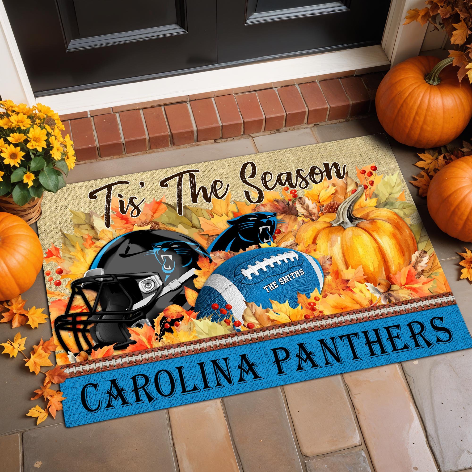 Carolina Panthers Doormat Custom Your Family Name And Choose Your Quotes, Sport Doormat, Sport Gifts For Fan EHIVM-07022666N