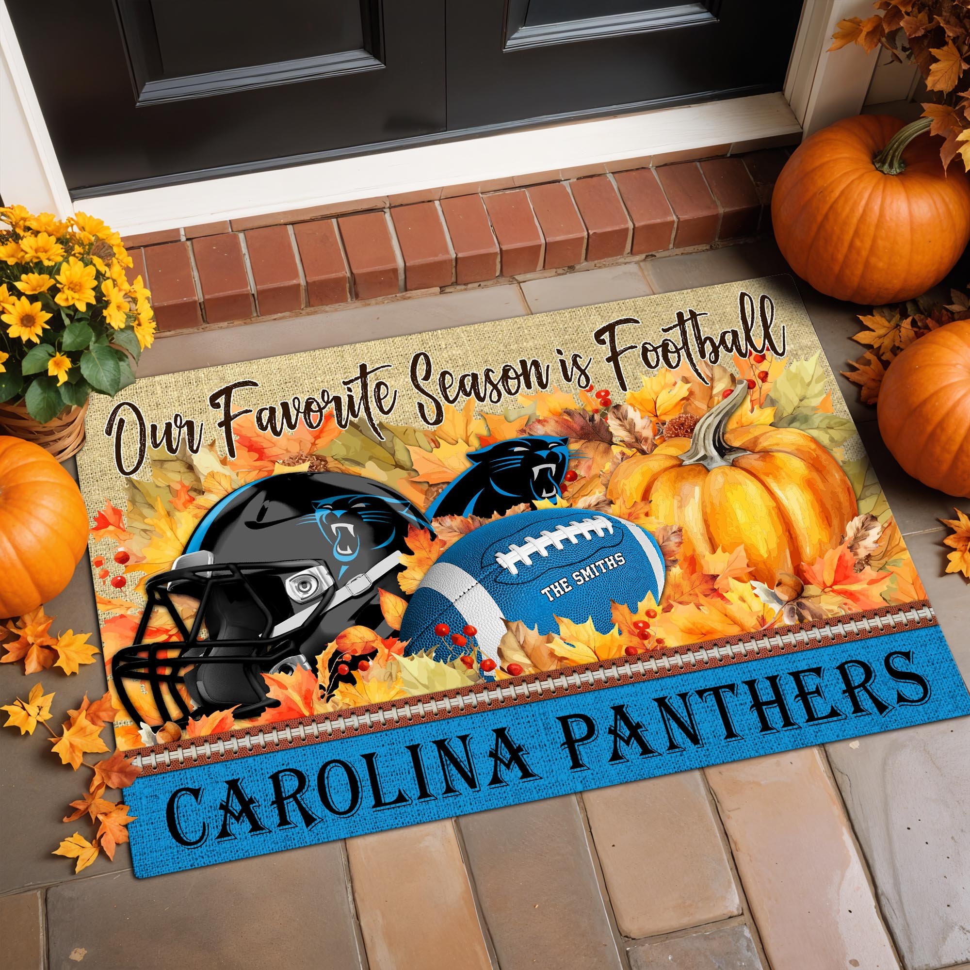 Alternative view of Carolina Panthers Doormat Custom Your Family Name And Choose Your Quotes, Sport Doormat, Sport Gifts For Fan EHIVM-07022666N