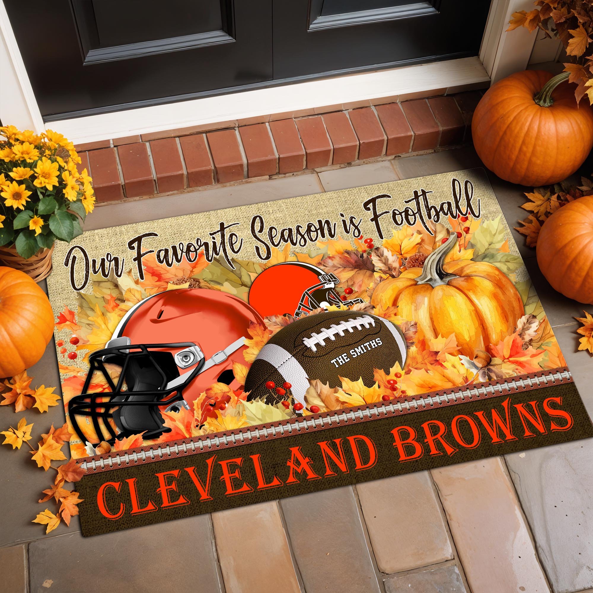 Alternative view of Cleveland Browns Doormat Custom Your Family Name And Choose Your Quotes, Sport Doormat, Sport Gifts For Fan EHIVM-07022666N