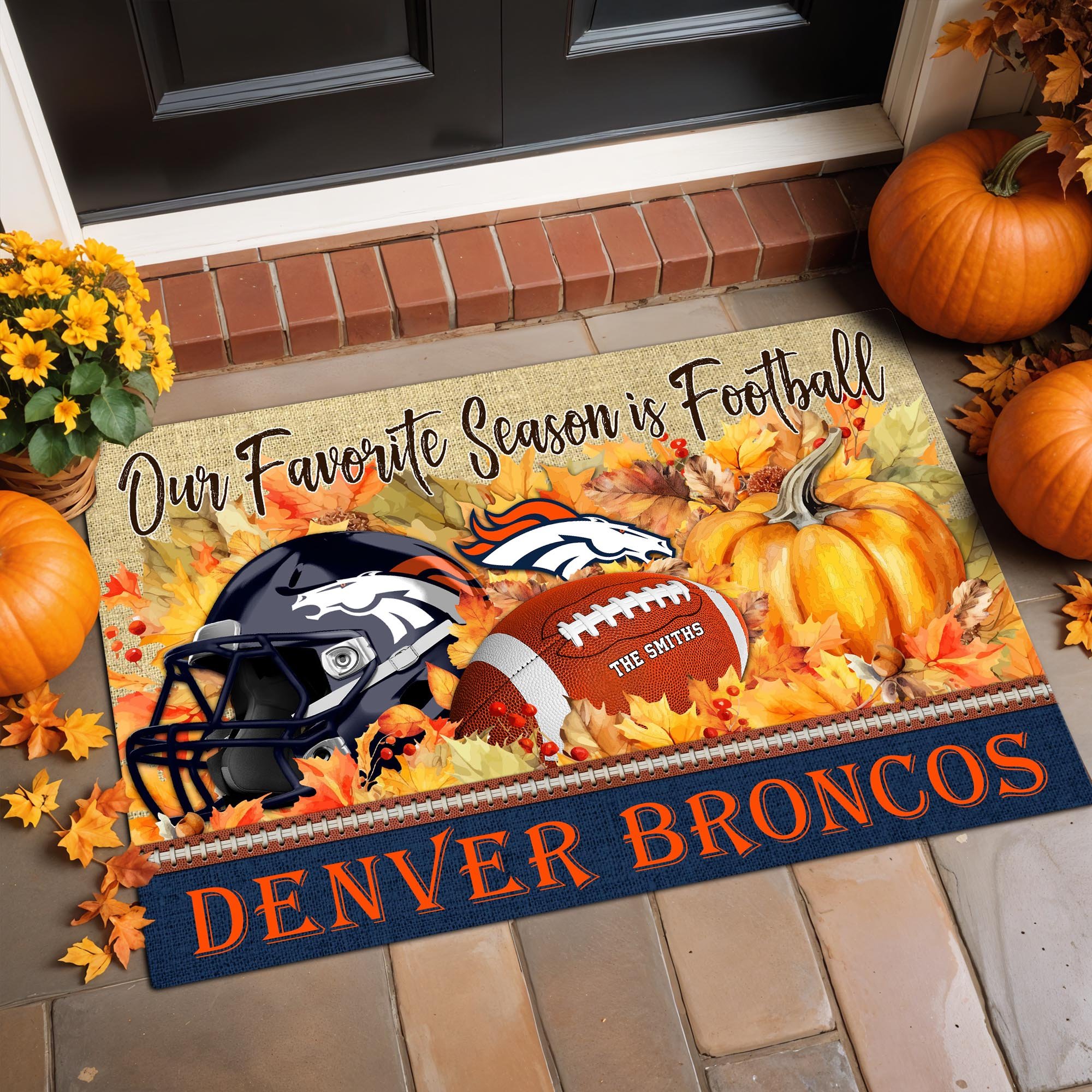 Alternative view of Denver Broncos Doormat Custom Your Family Name And Choose Your Quotes, Sport Doormat, Sport Gifts For Fan EHIVM-07022666N