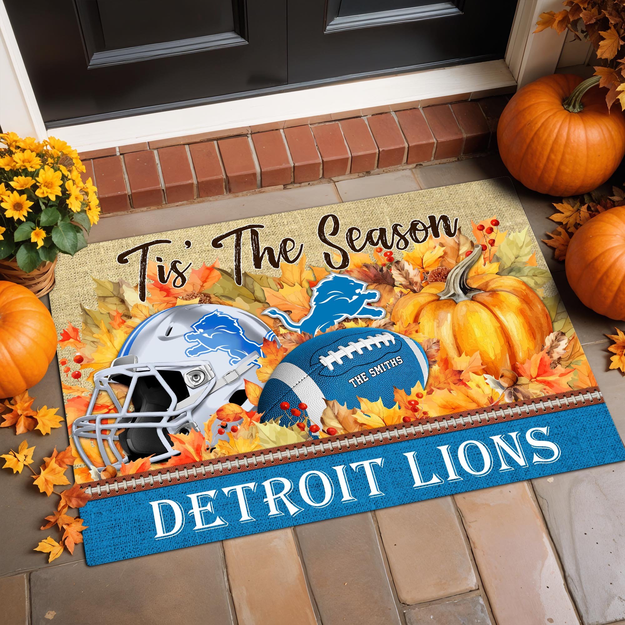 Detroit Lions Doormat Custom Your Family Name And Choose Your Quotes, Sport Doormat, Sport Gifts For Fan EHIVM-07022666N