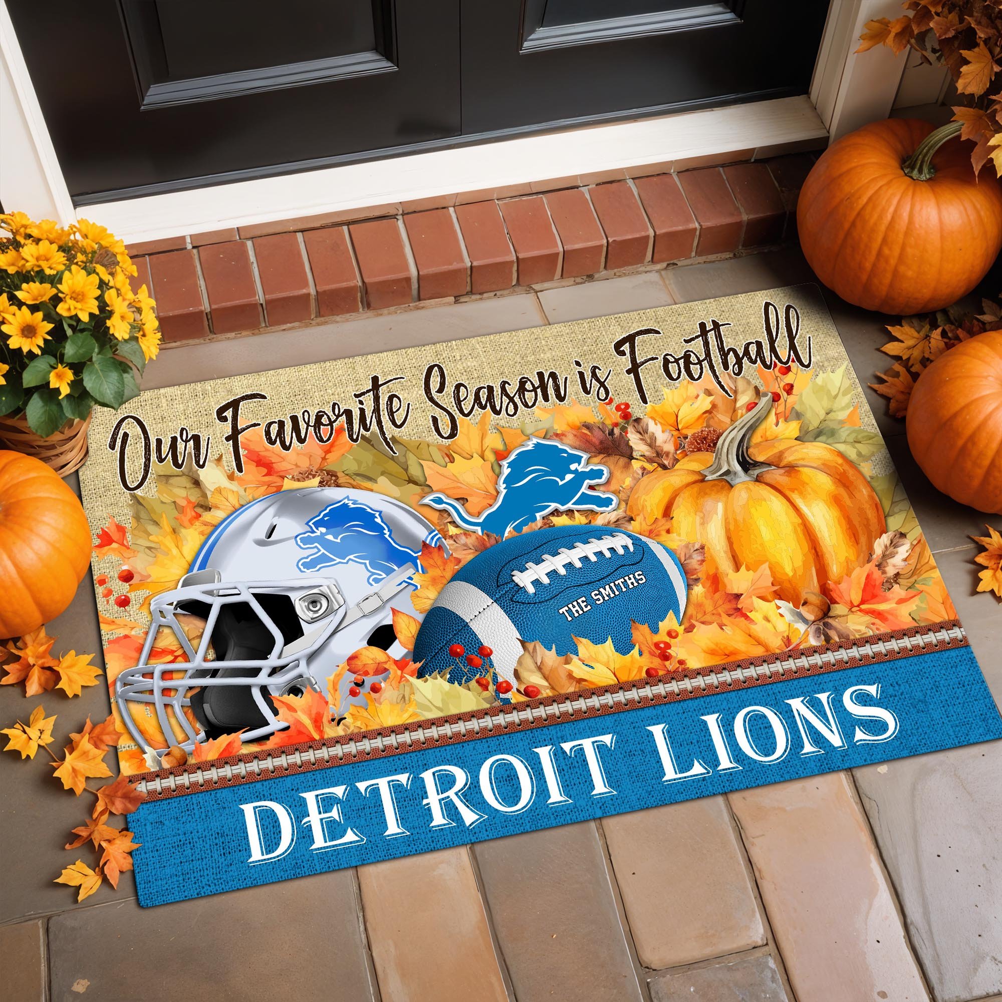 Alternative view of Detroit Lions Doormat Custom Your Family Name And Choose Your Quotes, Sport Doormat, Sport Gifts For Fan EHIVM-07022666N