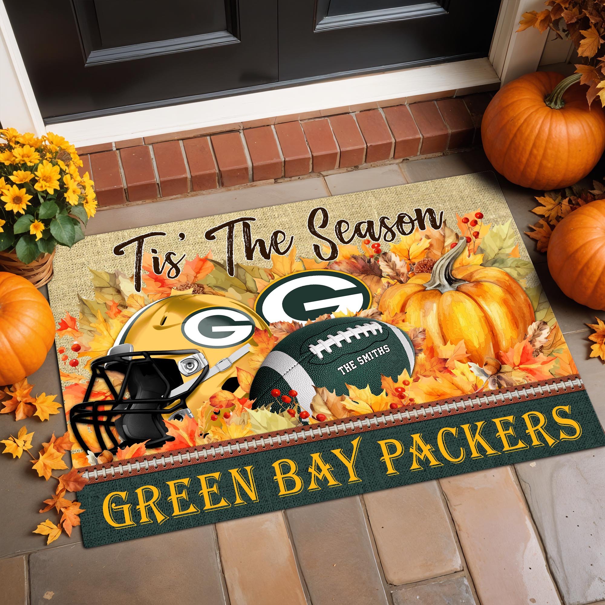Green Bay Packers Doormat Custom Your Family Name And Choose Your Quotes, Sport Doormat, Sport Gifts For Fan EHIVM-07022666N