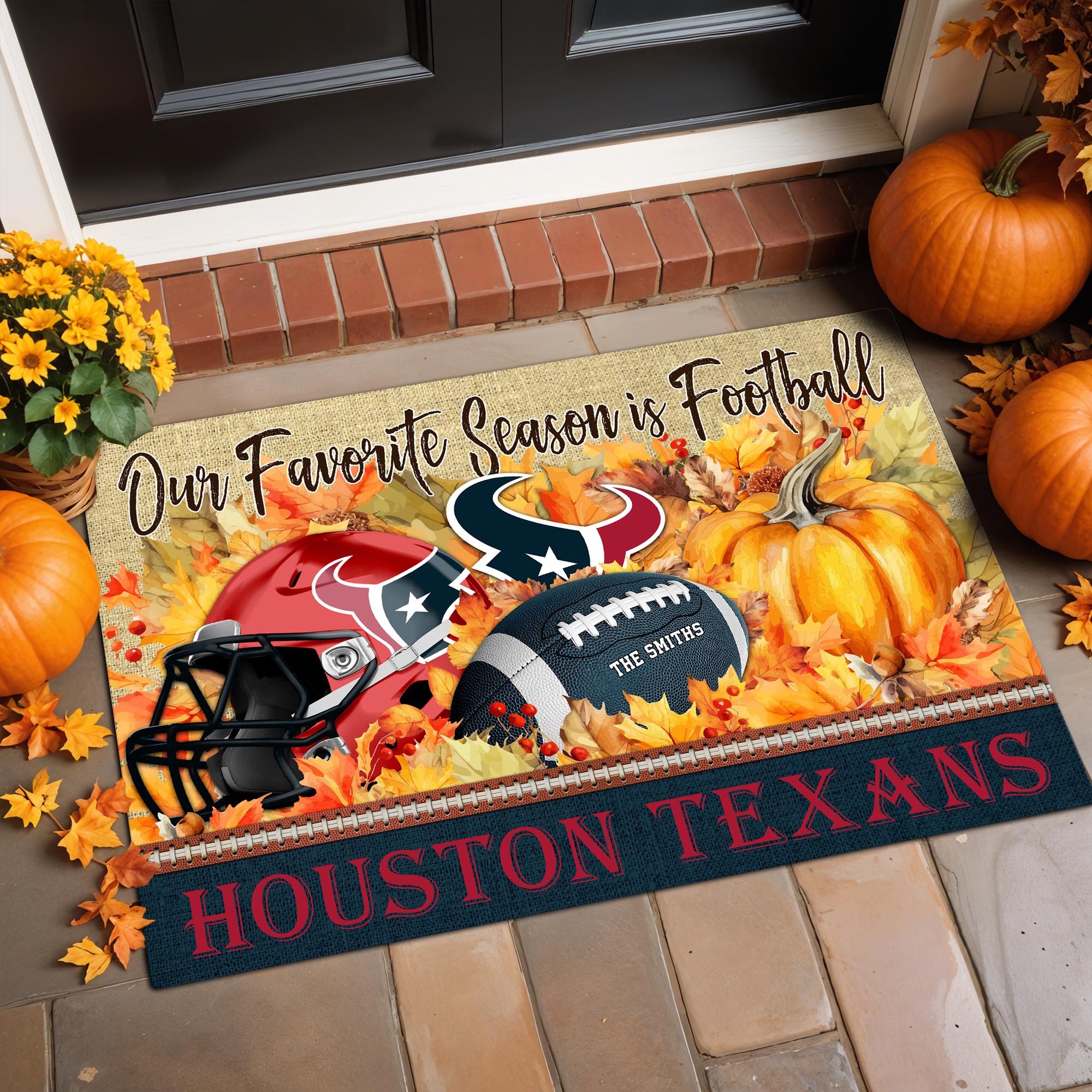 Alternative view of Houston Texans Doormat Custom Your Family Name And Choose Your Quotes, Sport Doormat, Sport Gifts For Fan EHIVM-07022666N