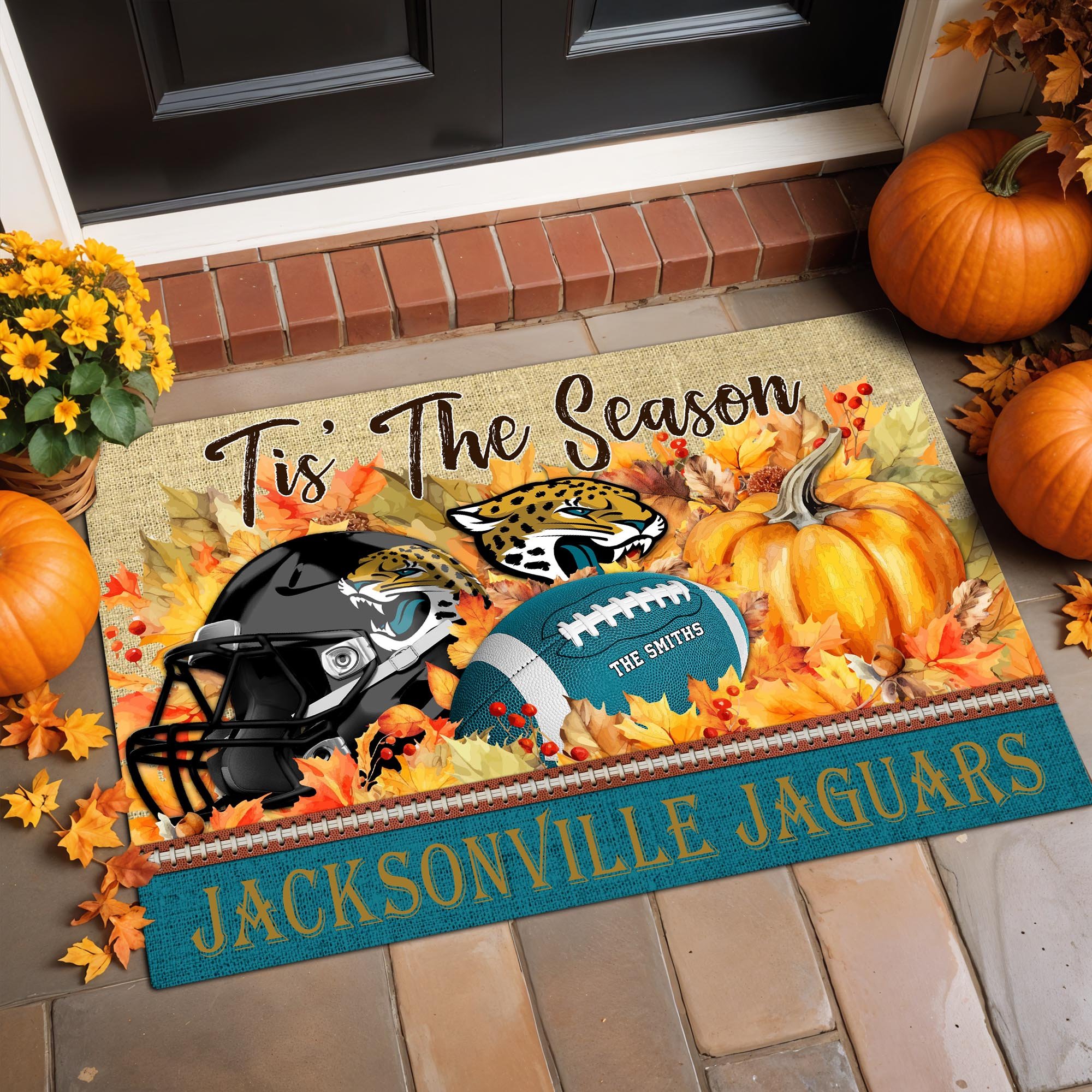 Jacksonville Jaguars Doormat Custom Your Family Name And Choose Your Quotes, Sport Doormat, Sport Gifts For Fan EHIVM-07022666N