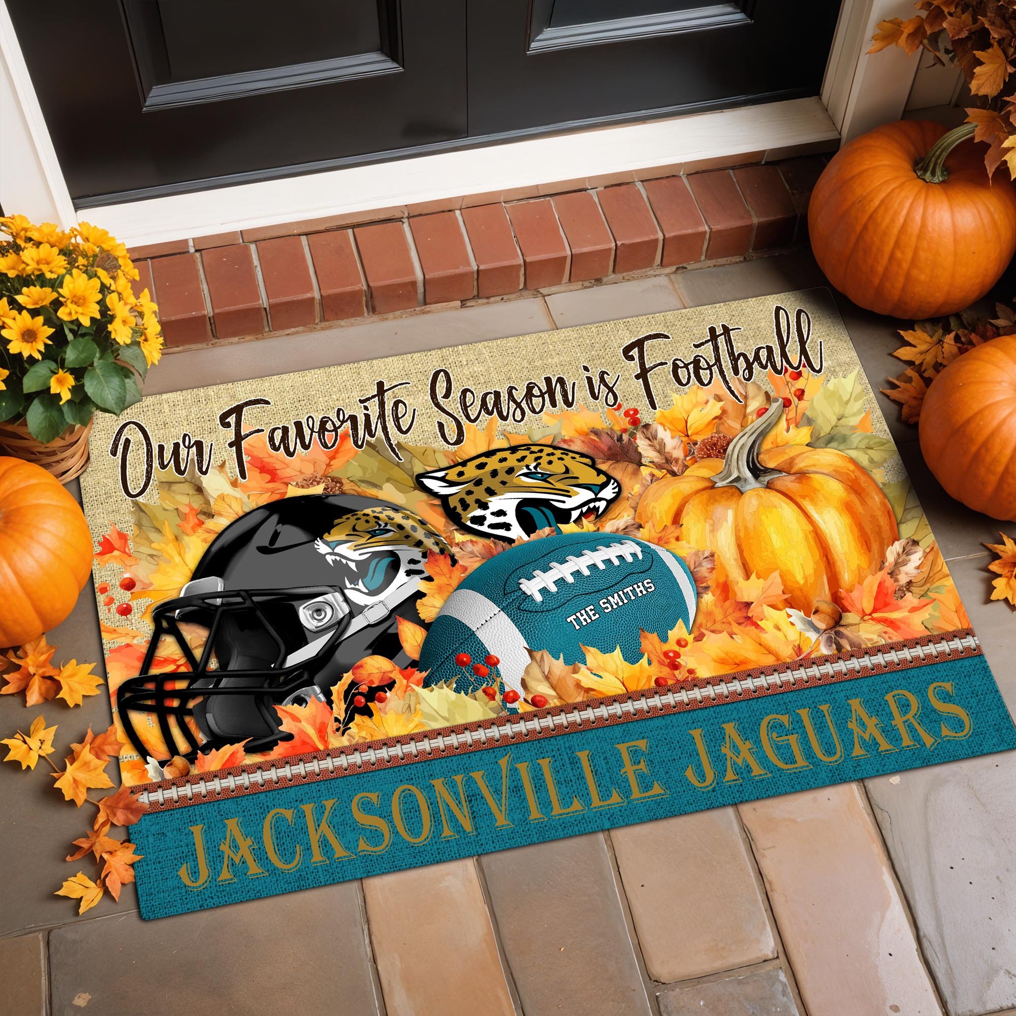 Alternative view of Jacksonville Jaguars Doormat Custom Your Family Name And Choose Your Quotes, Sport Doormat, Sport Gifts For Fan EHIVM-07022666N