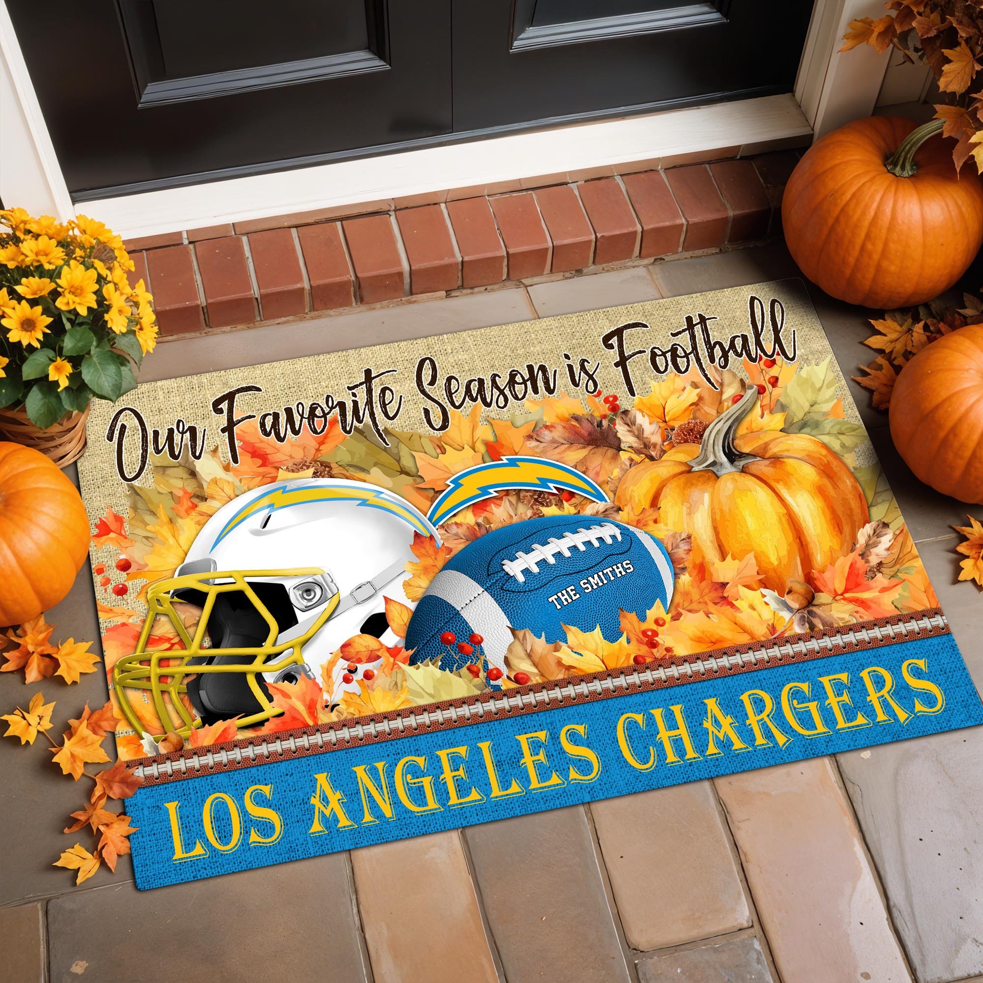 Alternative view of Los Angeles Chargers Doormat Custom Your Family Name And Choose Your Quotes, Sport Doormat, Sport Gifts For Fan EHIVM-07022666N