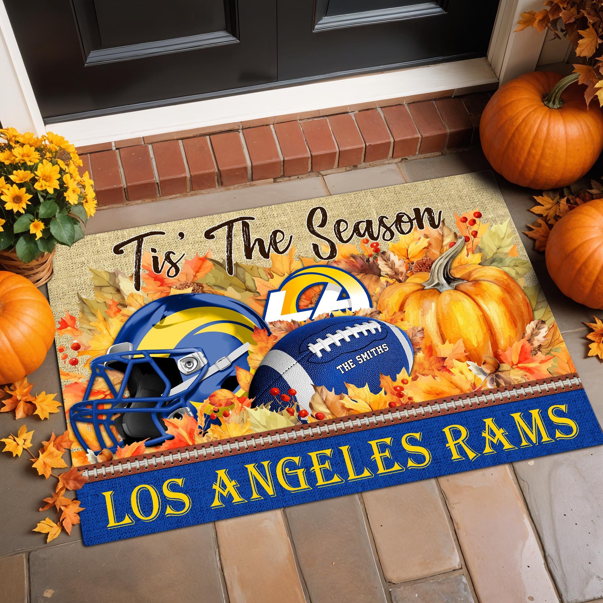 Los Angeles Rams Doormat Custom Your Family Name And Choose Your Quotes, Sport Doormat, Sport Gifts For Fan EHIVM-07022666N